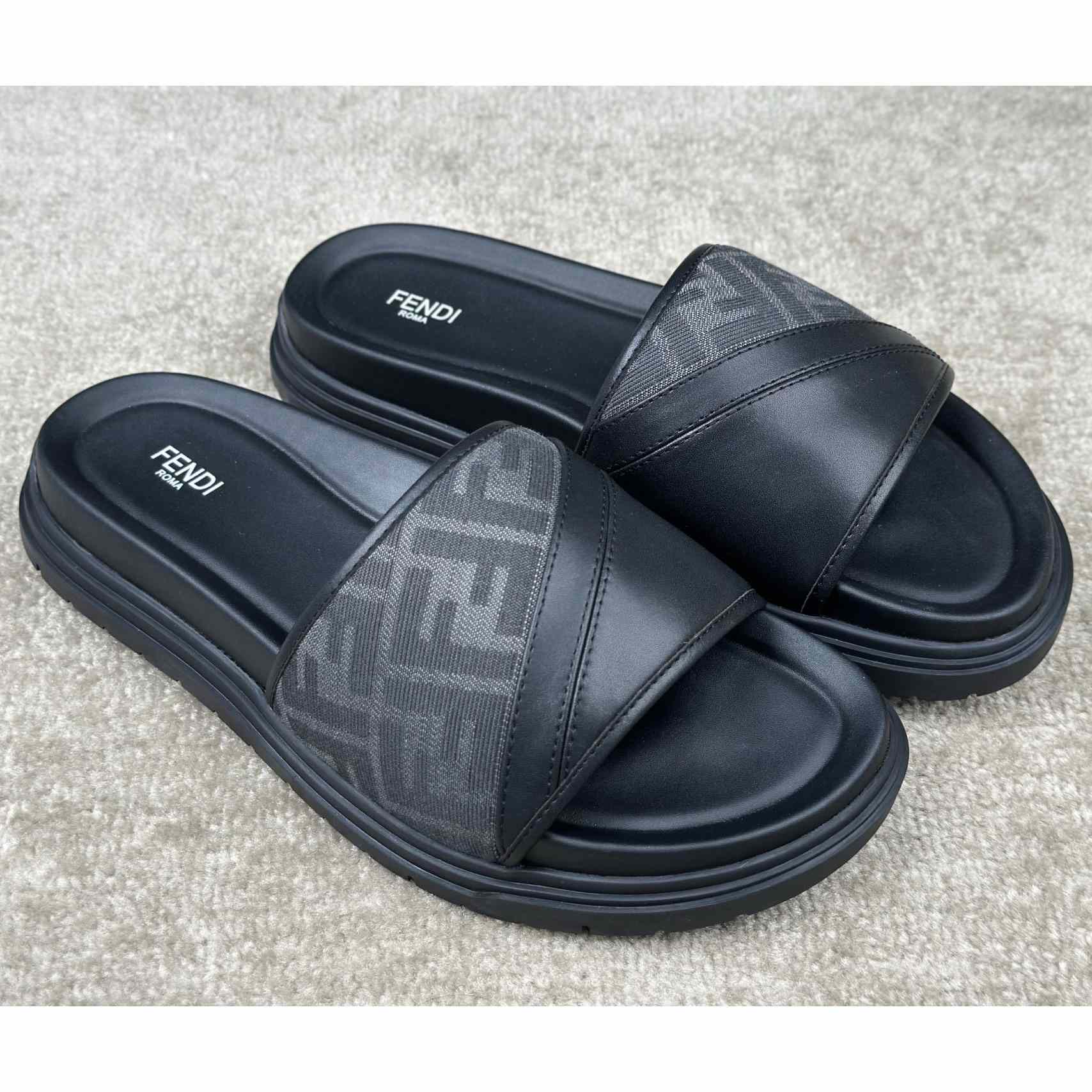 Fendi Diagonal Slides  - PerfectKickZ