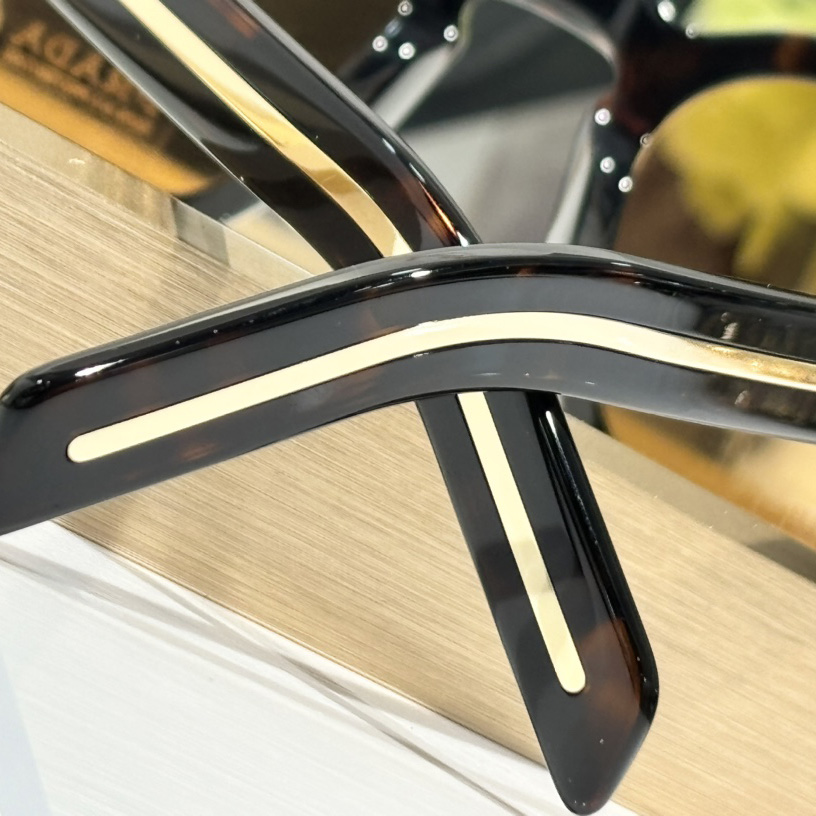 Prada Sunglasses With Iconic Metal Plaque   SPR A16SF - PerfectKickZ