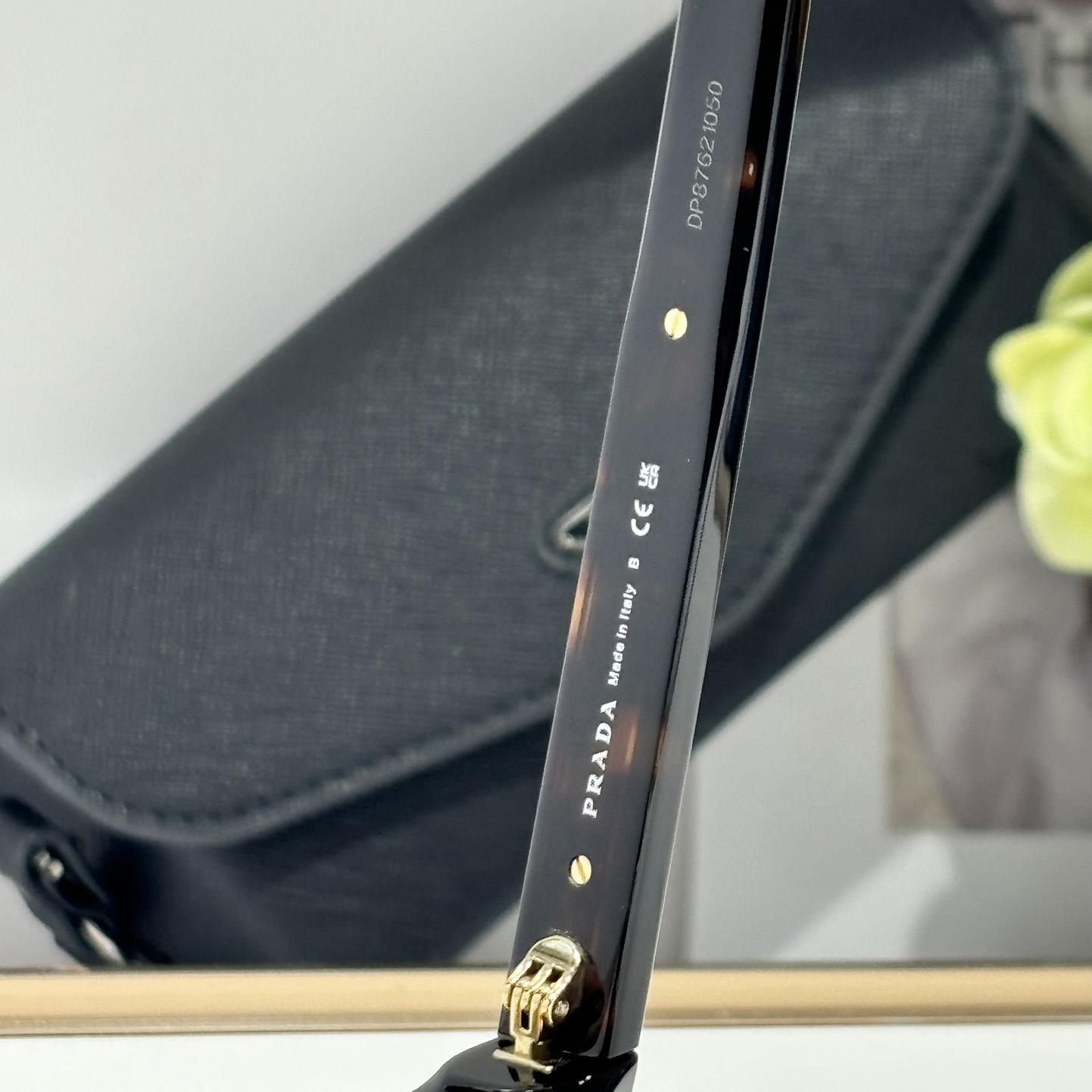 Prada Sunglasses With Iconic Metal Plaque   SPR A16SF - PerfectKickZ