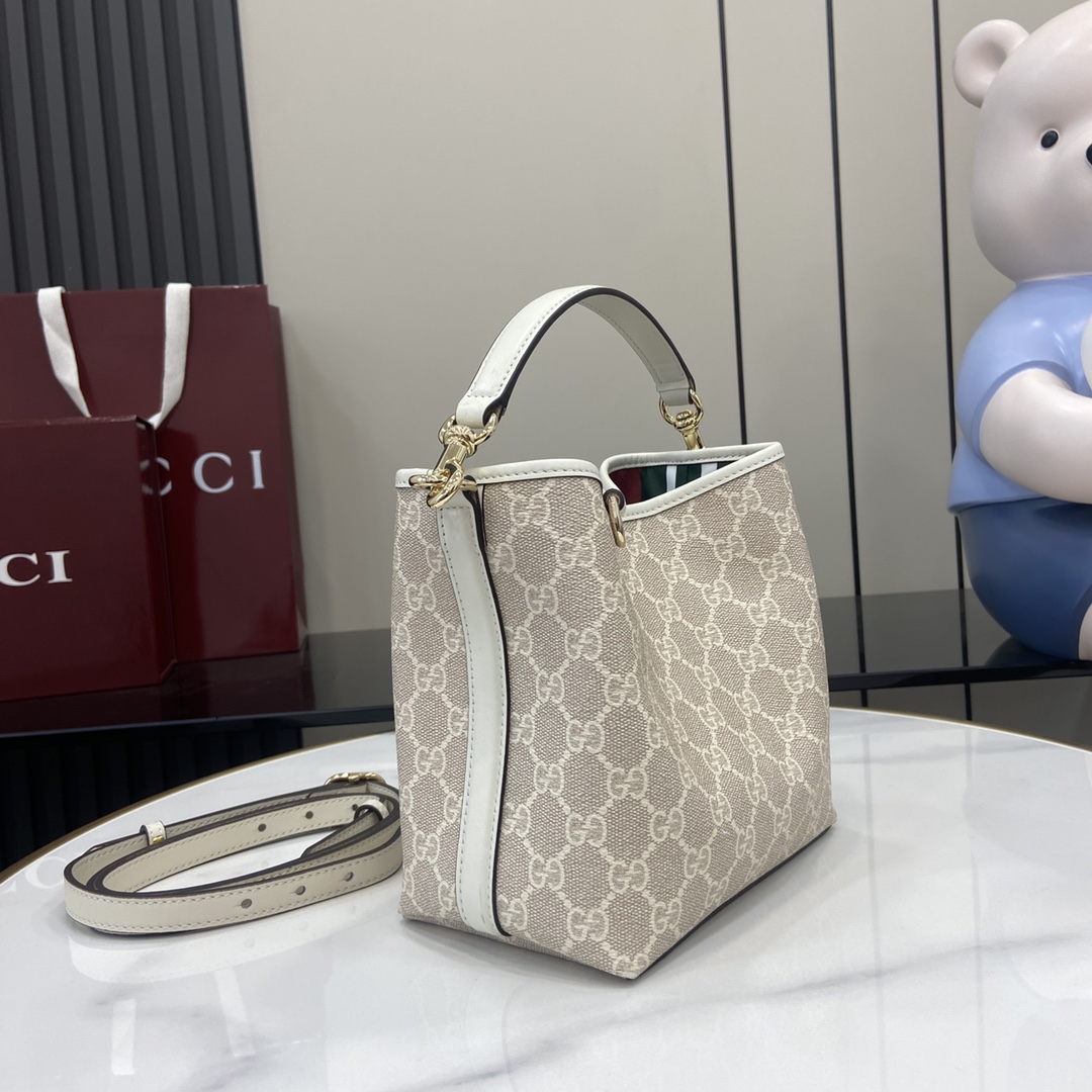 Gucci GG Emblem Mini Bucket Bag  - PerfectKickZ