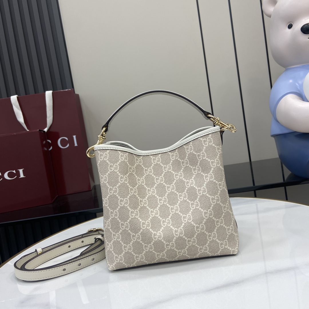 Gucci GG Emblem Mini Bucket Bag  - PerfectKickZ