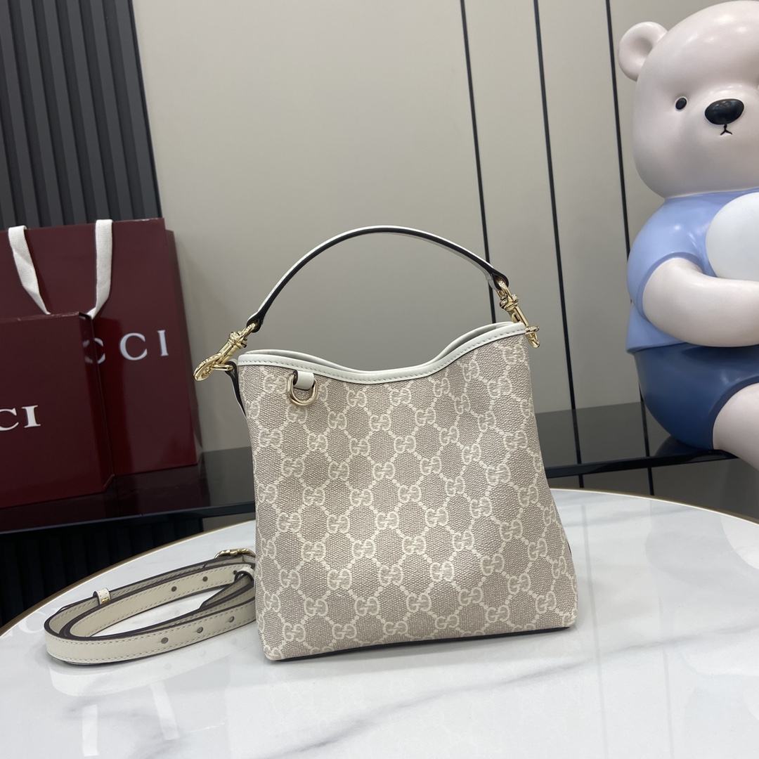 Gucci GG Emblem Mini Bucket Bag  - PerfectKickZ