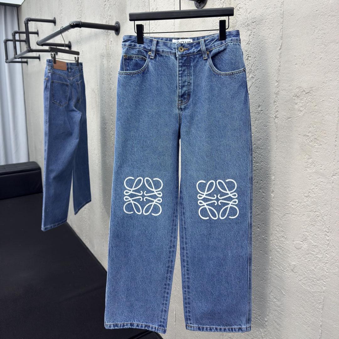 Loewe Anagram Baggy Jeans 'Blue Denim' - PerfectKickZ