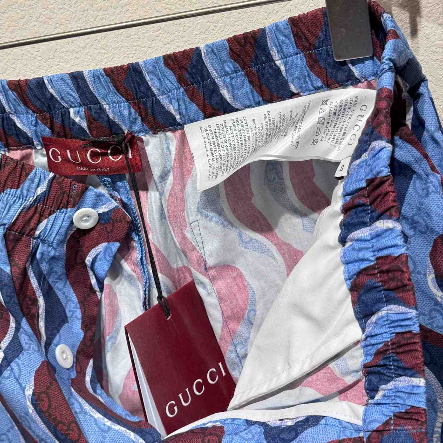 Gucci Printed Cotton Poplin Shorts - PerfectKickZ