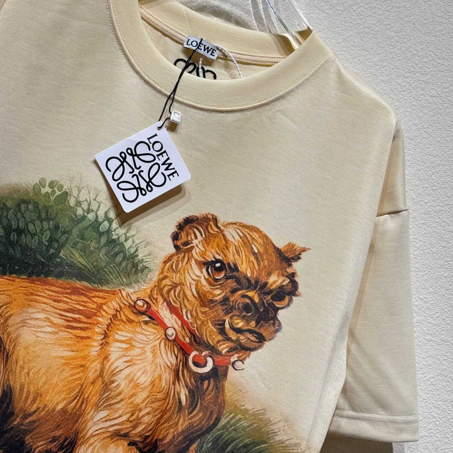Loewe Brussels Griffon-print T-shirt - PerfectKickZ
