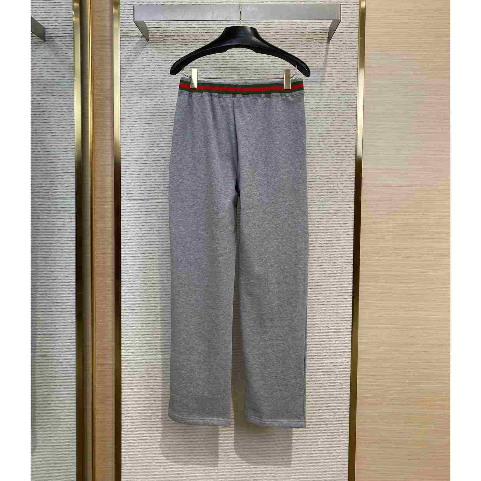 Gucci Cotton Jersey Jogging Pant With Web - PerfectKickZ