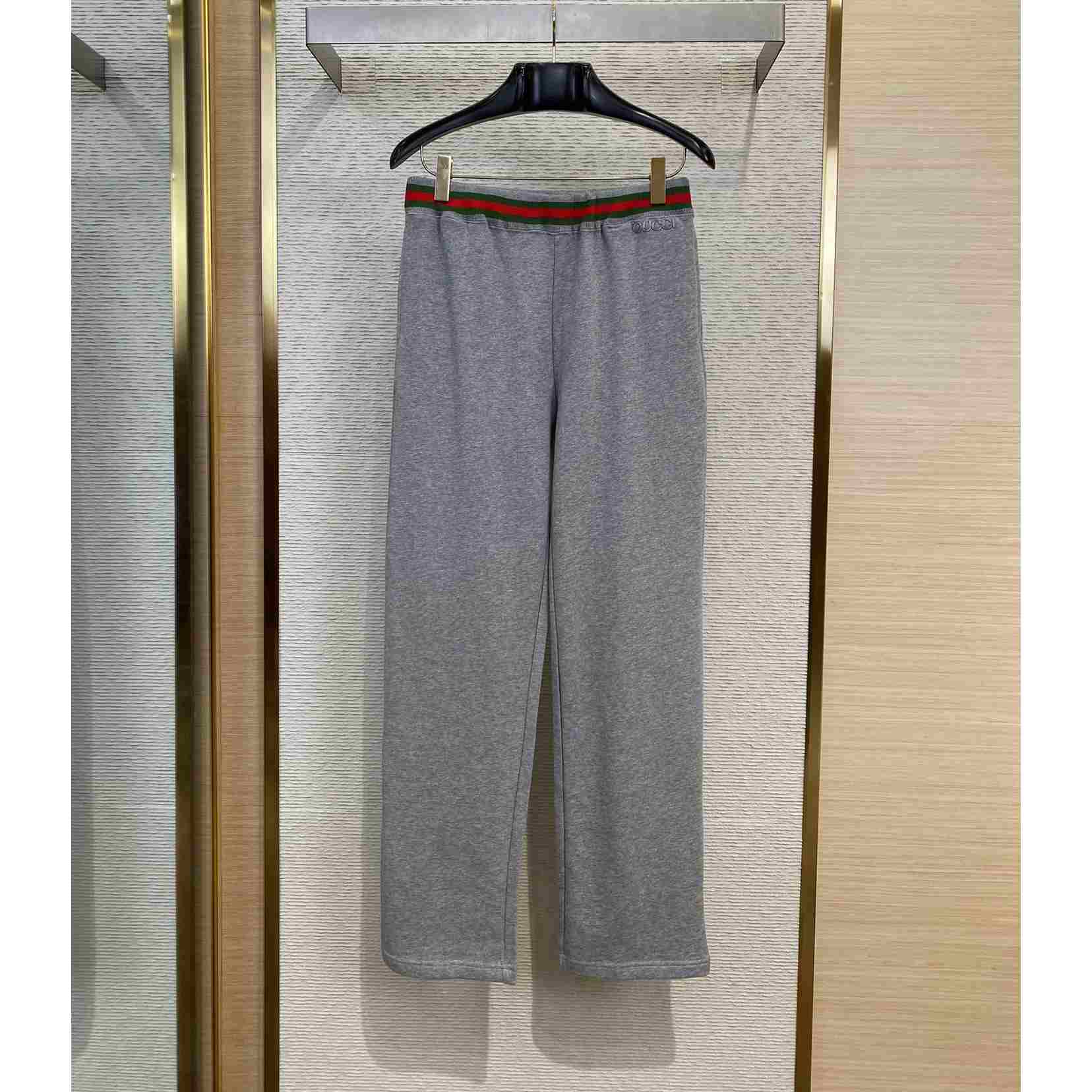 Gucci Cotton Jersey Jogging Pant With Web - PerfectKickZ