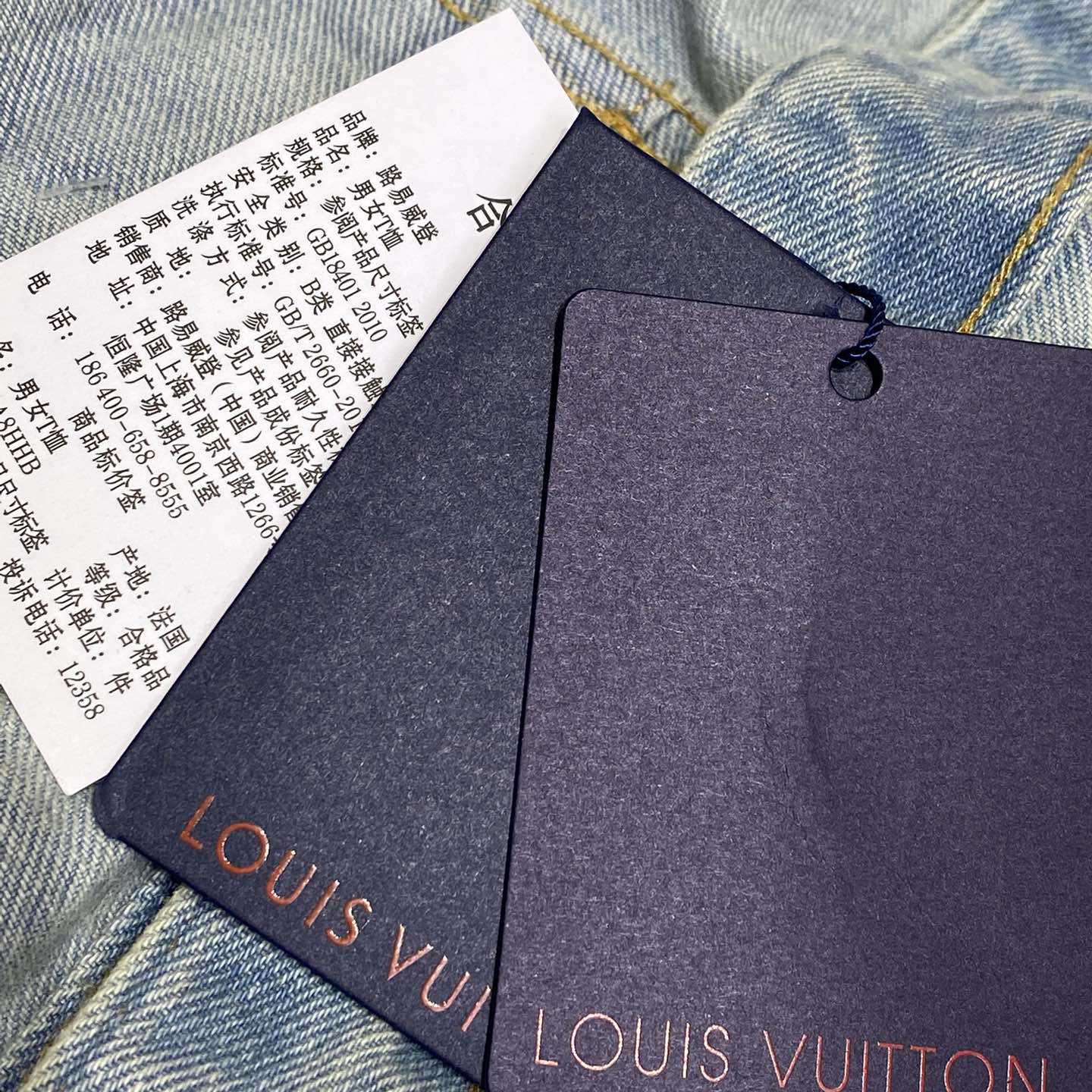 Louis Vuitton Damier Denim Wide-Leg Pants   1AHBMK - PerfectKickZ
