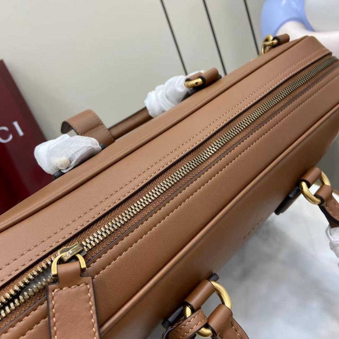 Gucci GG Emblem Medium Briefcase - PerfectKickZ