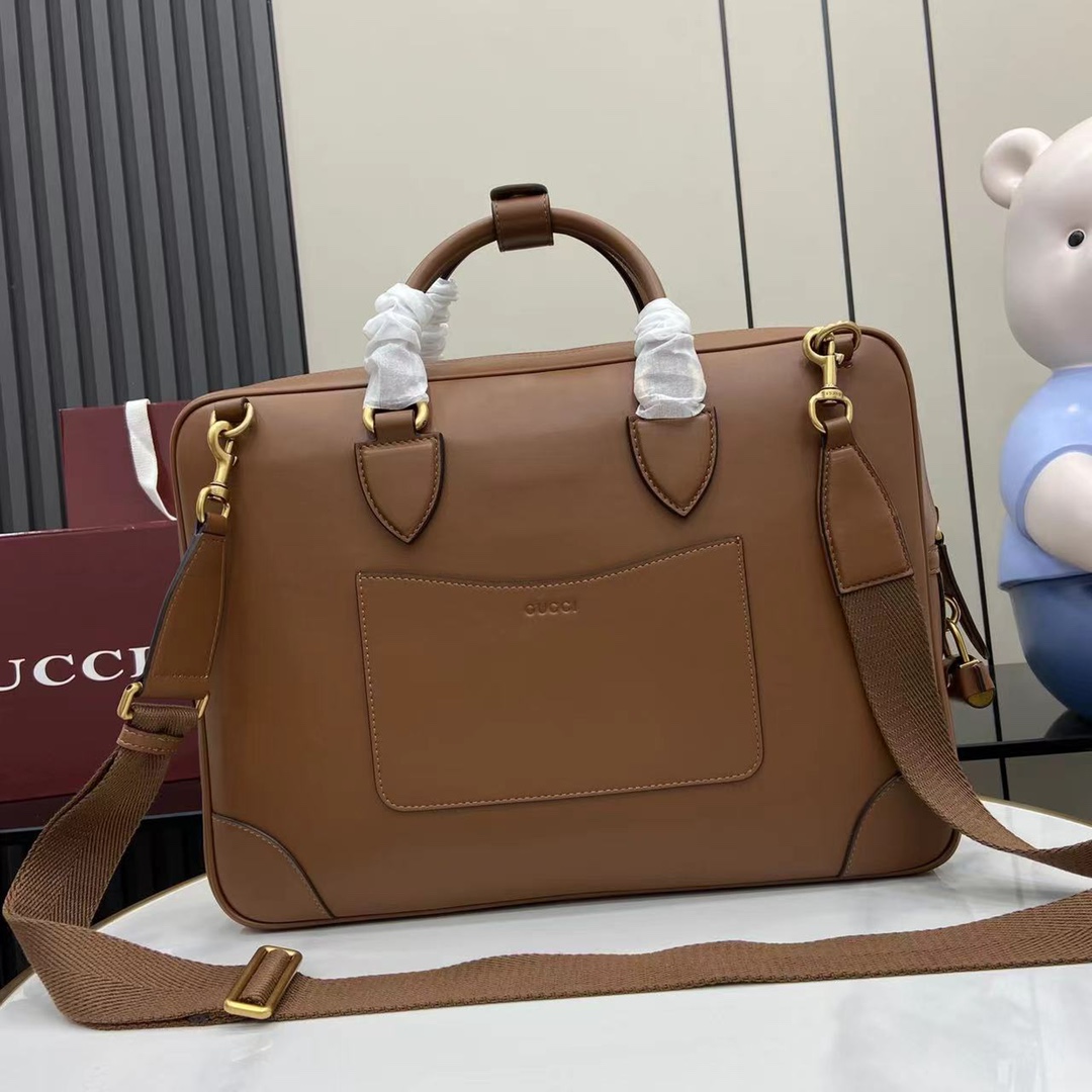 Gucci GG Emblem Medium Briefcase - PerfectKickZ