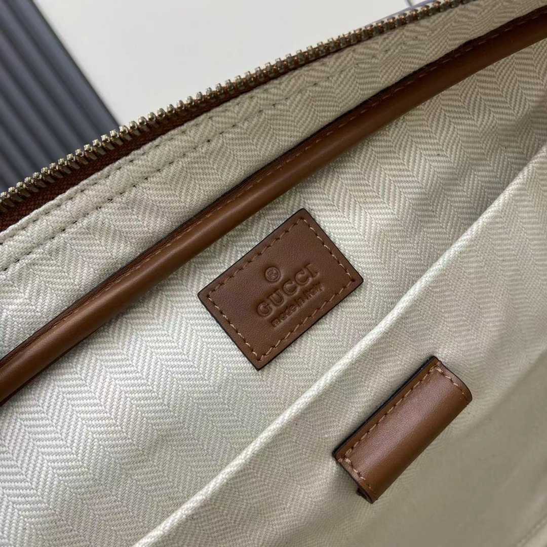 Gucci GG Emblem Medium Briefcase - PerfectKickZ