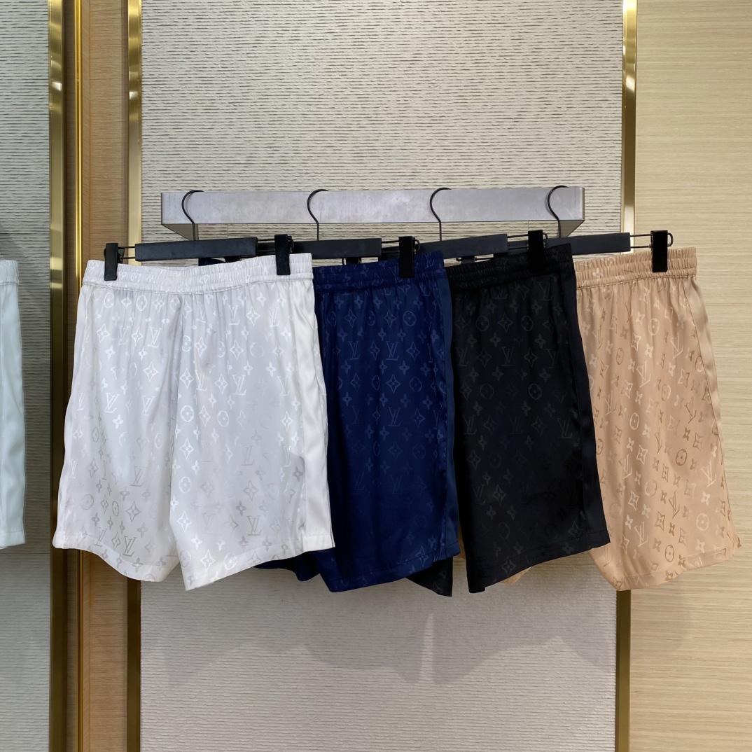 Louis Vuitton Monogram Jacquard Silk Shorts   - PerfectKickZ