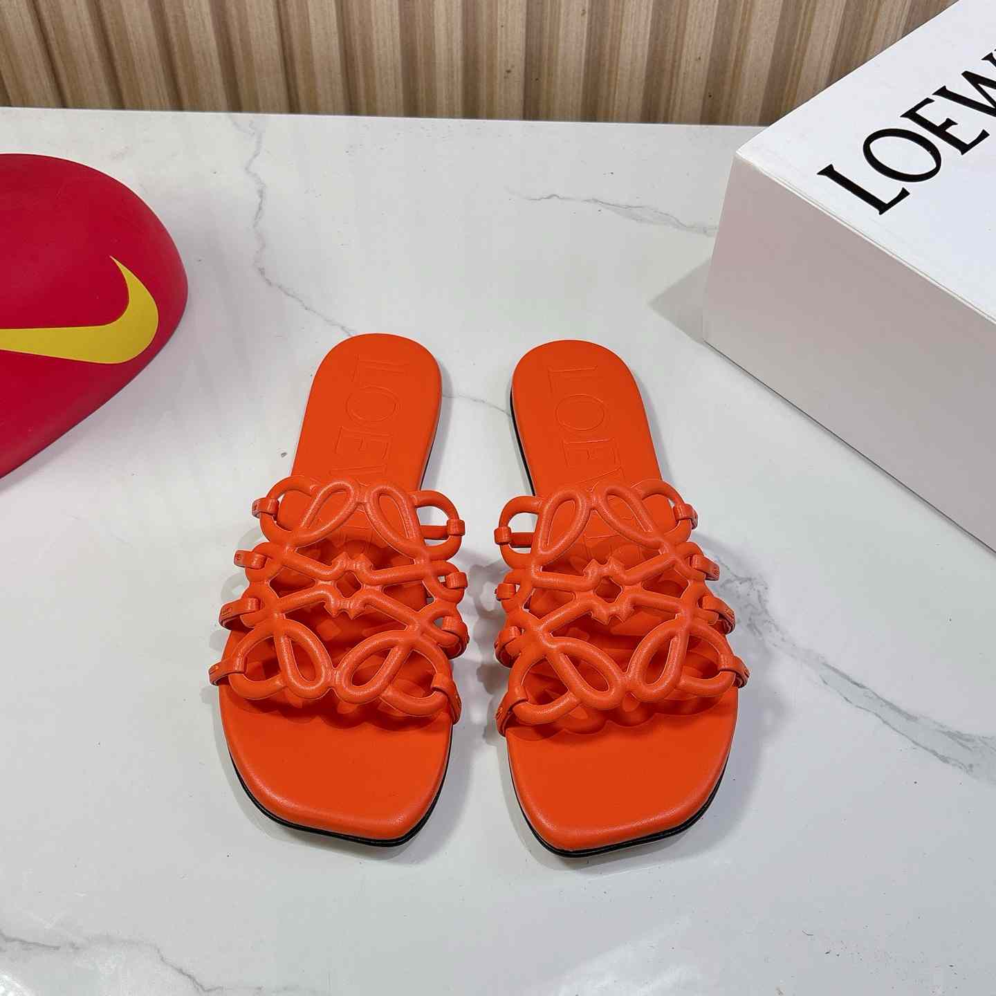 Loewe Petal Anagram Slide In Soft Calfskin - PerfectKickZ