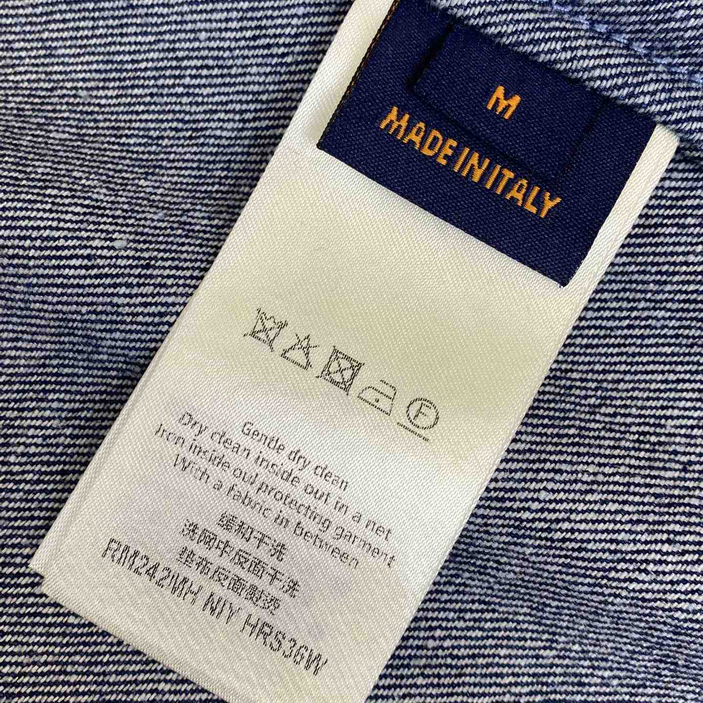 Louis Vuitton Printed Short-Sleeved Denim Shirt   1AFVQL - PerfectKickZ