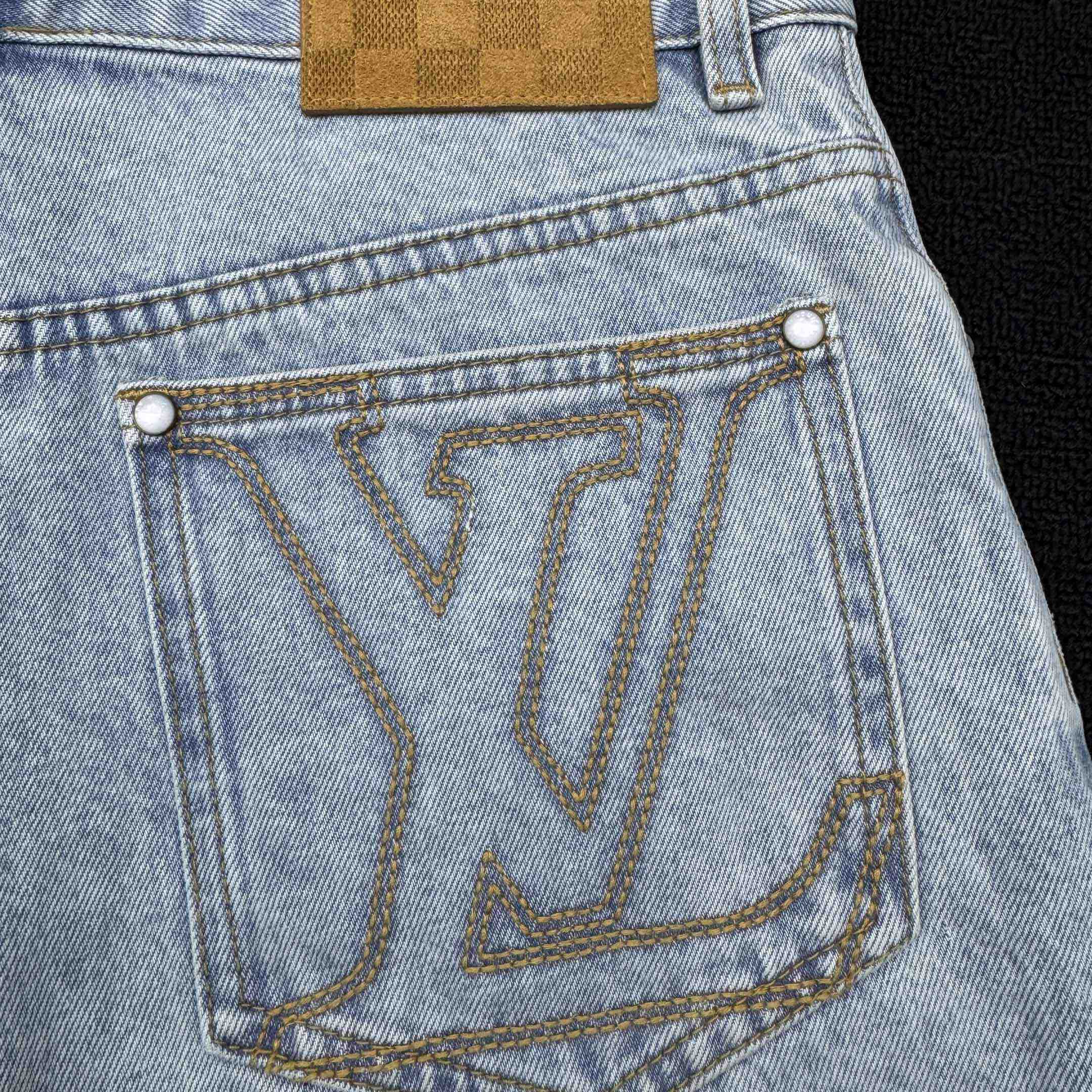 Louis Vuitton LV Denim Shorts    1AGTHT - PerfectKickZ