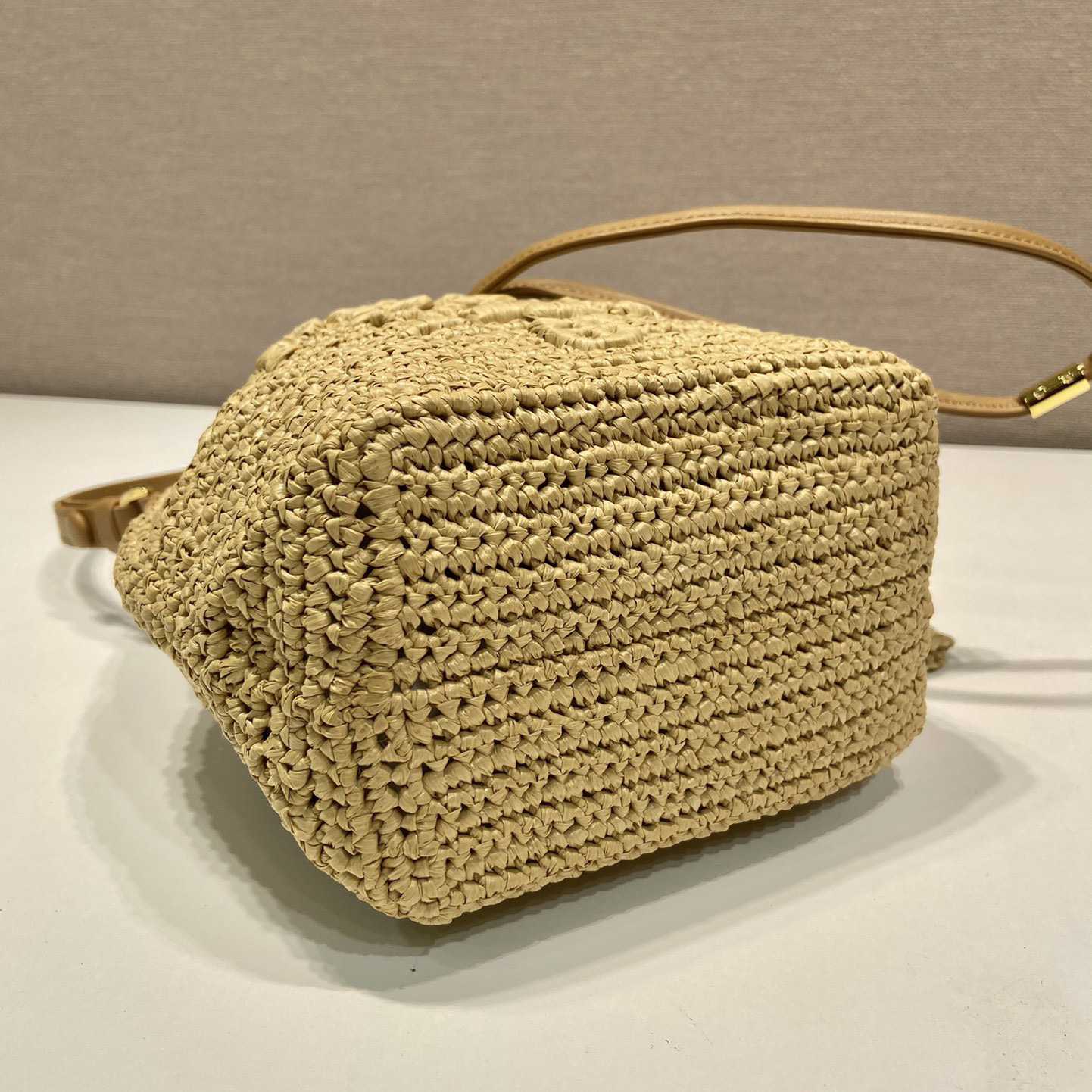 Prada Crochet And Leather Mini-bucket Bag - PerfectKickZ