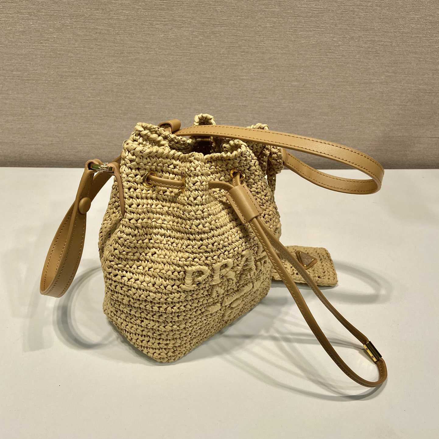 Prada Crochet And Leather Mini-bucket Bag - PerfectKickZ