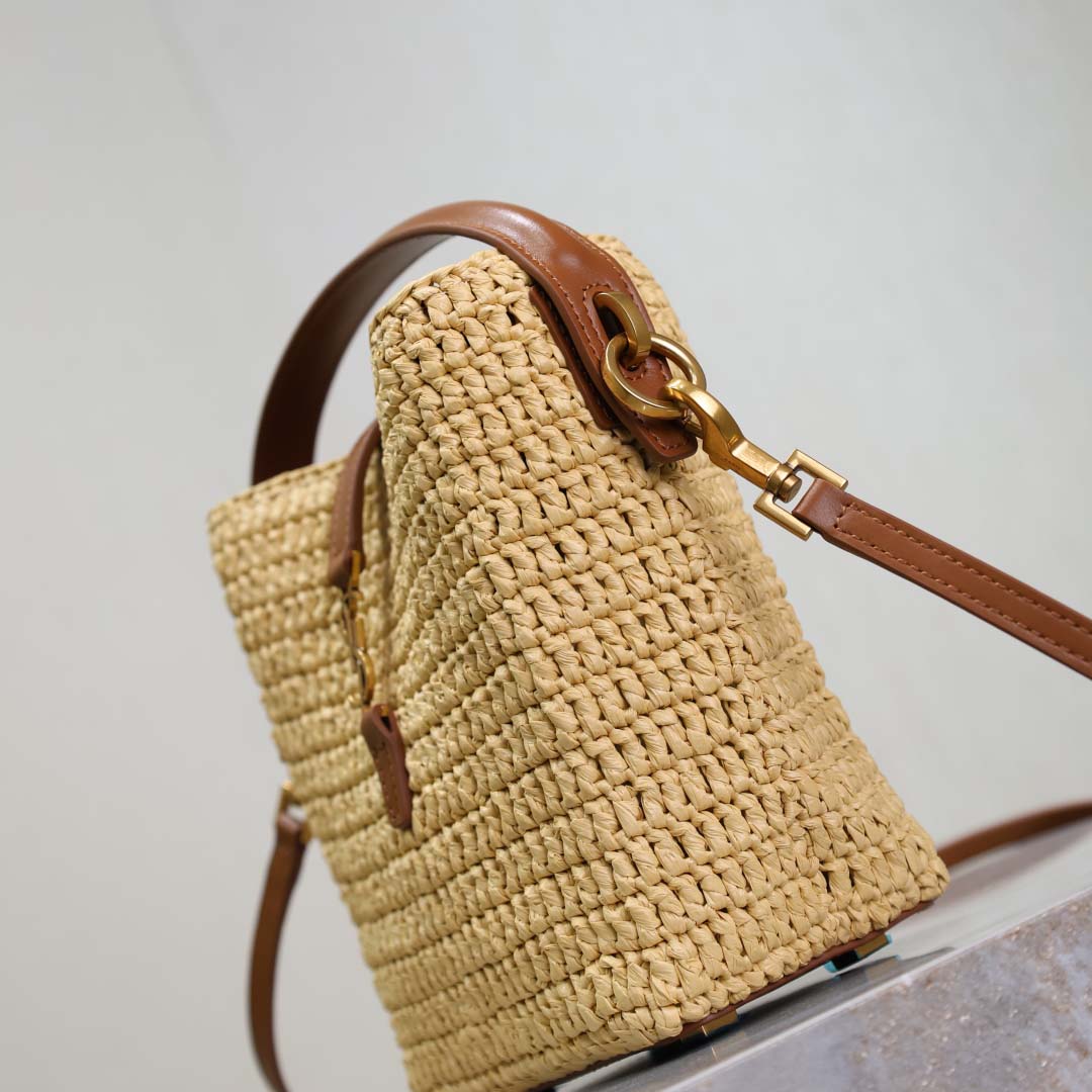 Saint Laurent Le 37 Mini In Raffia - PerfectKickZ