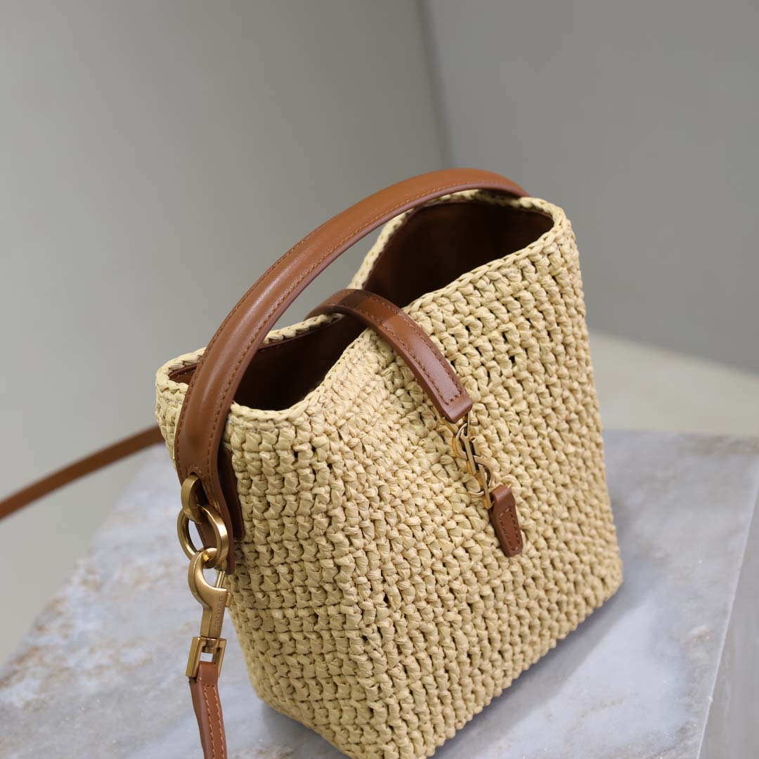 Saint Laurent Le 37 Mini In Raffia - PerfectKickZ