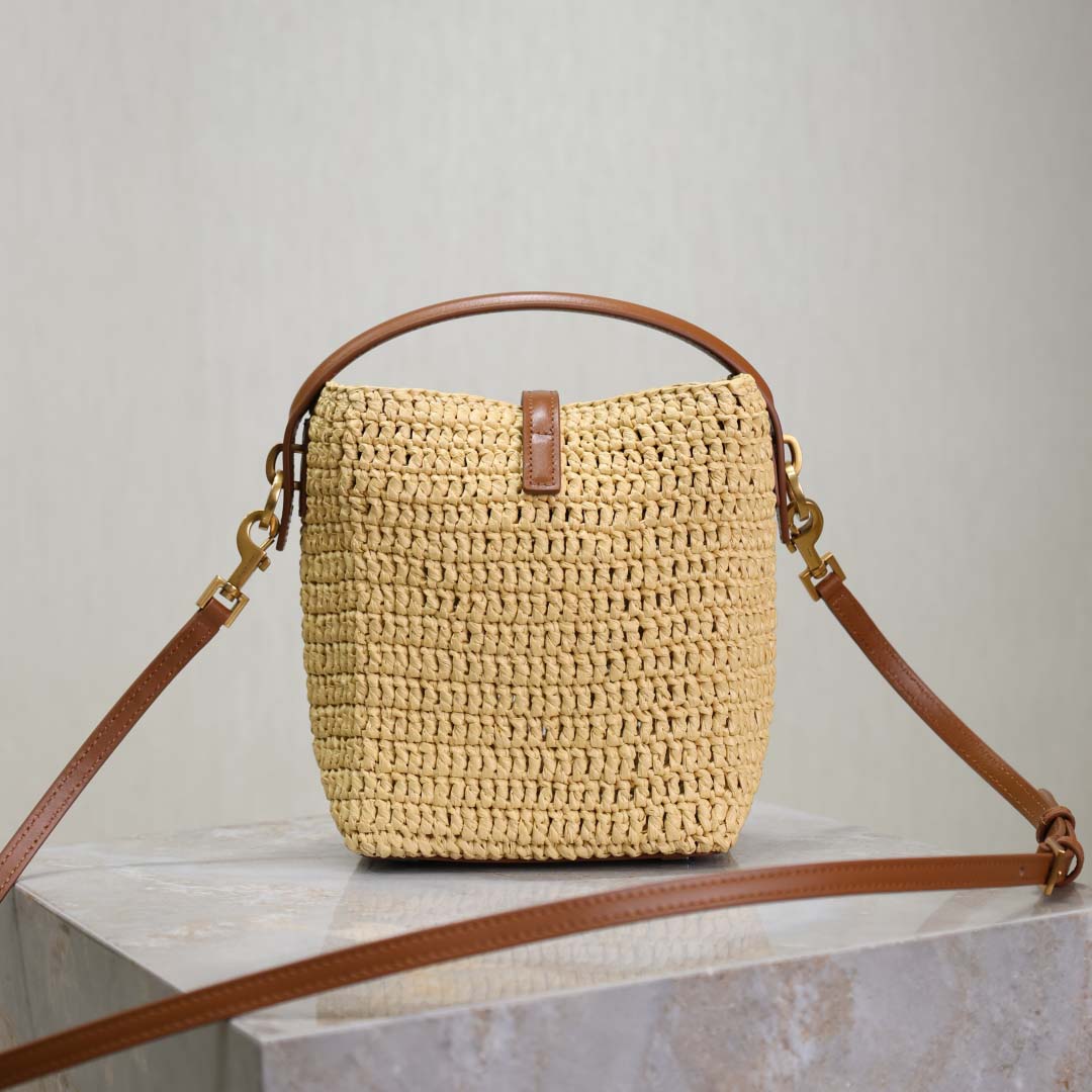 Saint Laurent Le 37 Mini In Raffia - PerfectKickZ