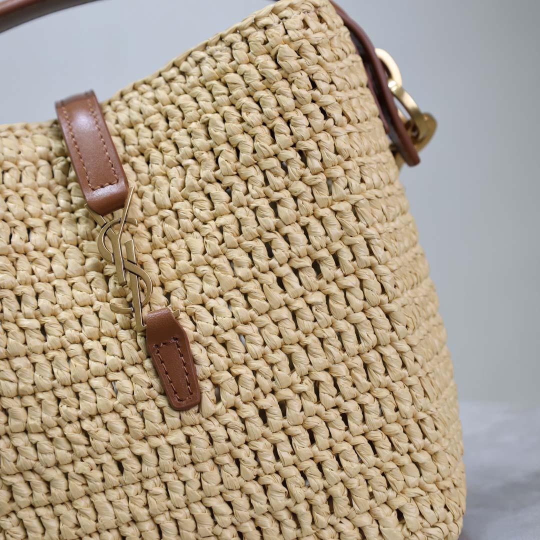 Saint Laurent Le 37 Mini In Raffia - PerfectKickZ
