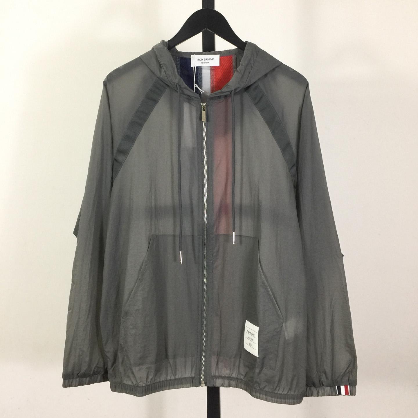 Thom Browne Back Bar Three-Color Sunscreen Long Sleeve Jacket - PerfectKickZ