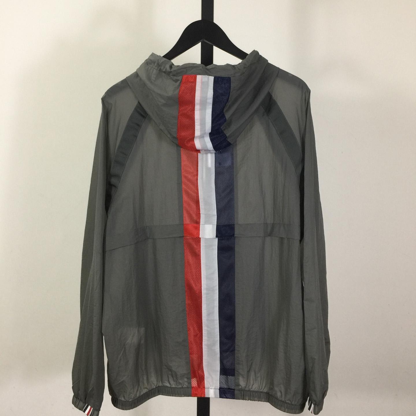 Thom Browne Back Bar Three-Color Sunscreen Long Sleeve Jacket - PerfectKickZ