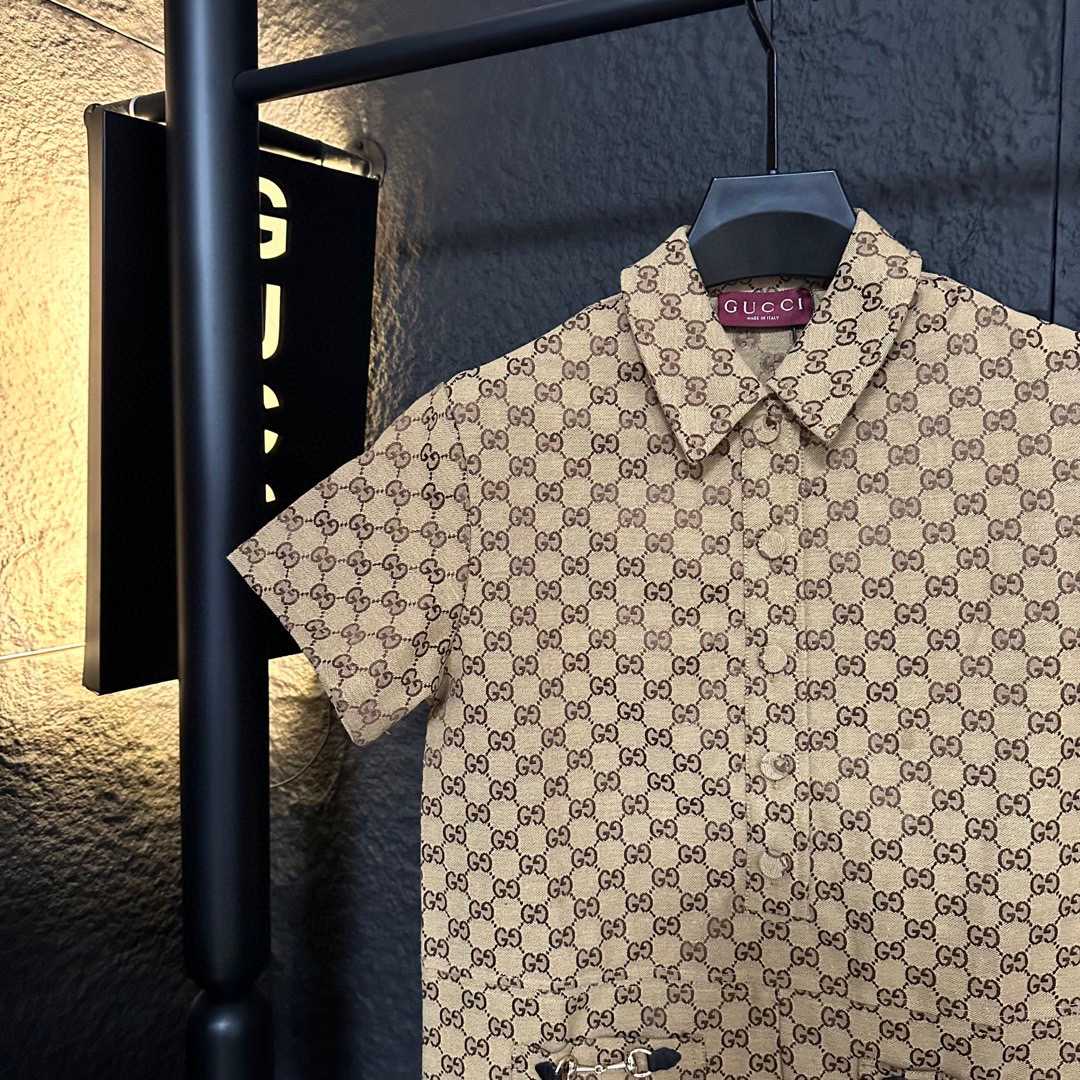 Gucci Canvas Short Sleeve Shirt - PerfectKickZ