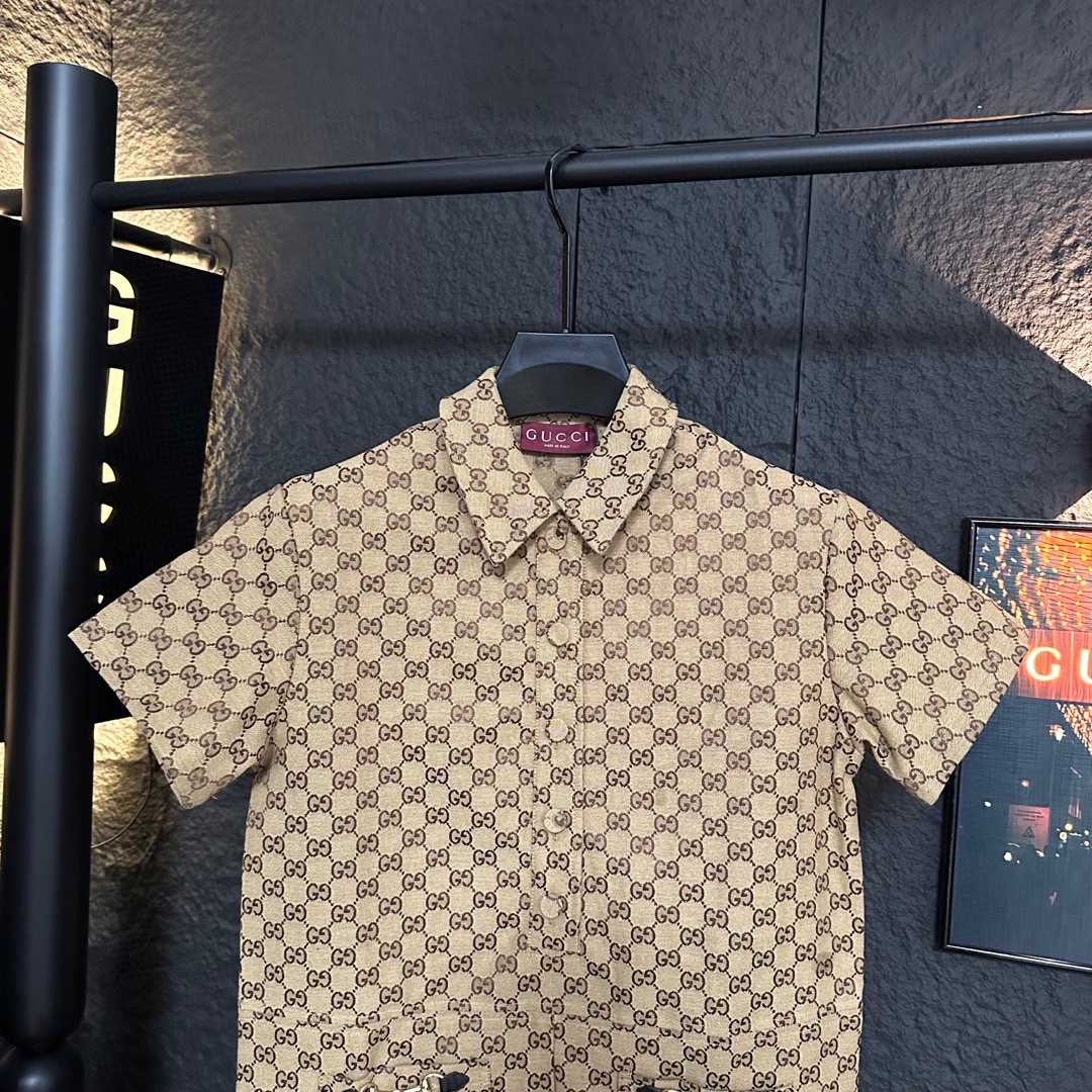 Gucci Canvas Short Sleeve Shirt - PerfectKickZ