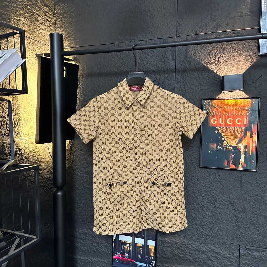 Gucci Canvas Short Sleeve Shirt - PerfectKickZ