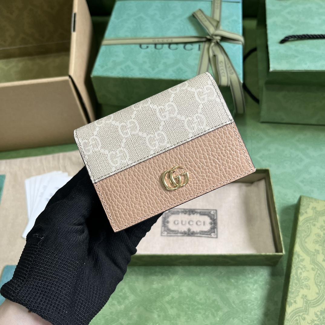 Gucci GG Marmont Card Case Wallet(11-9-3cm)    - PerfectKickZ