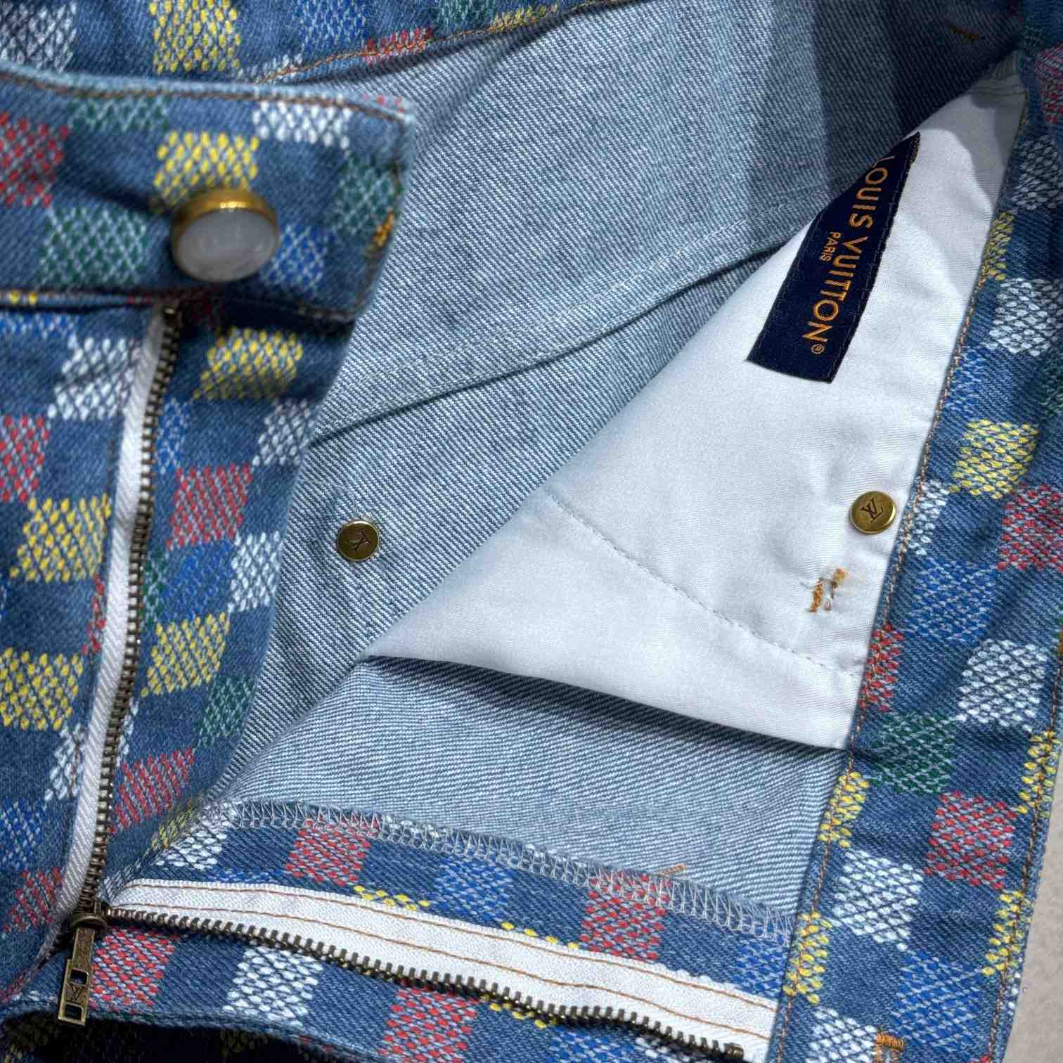 Louis Vuitton Damier Denim Shorts - PerfectKickZ