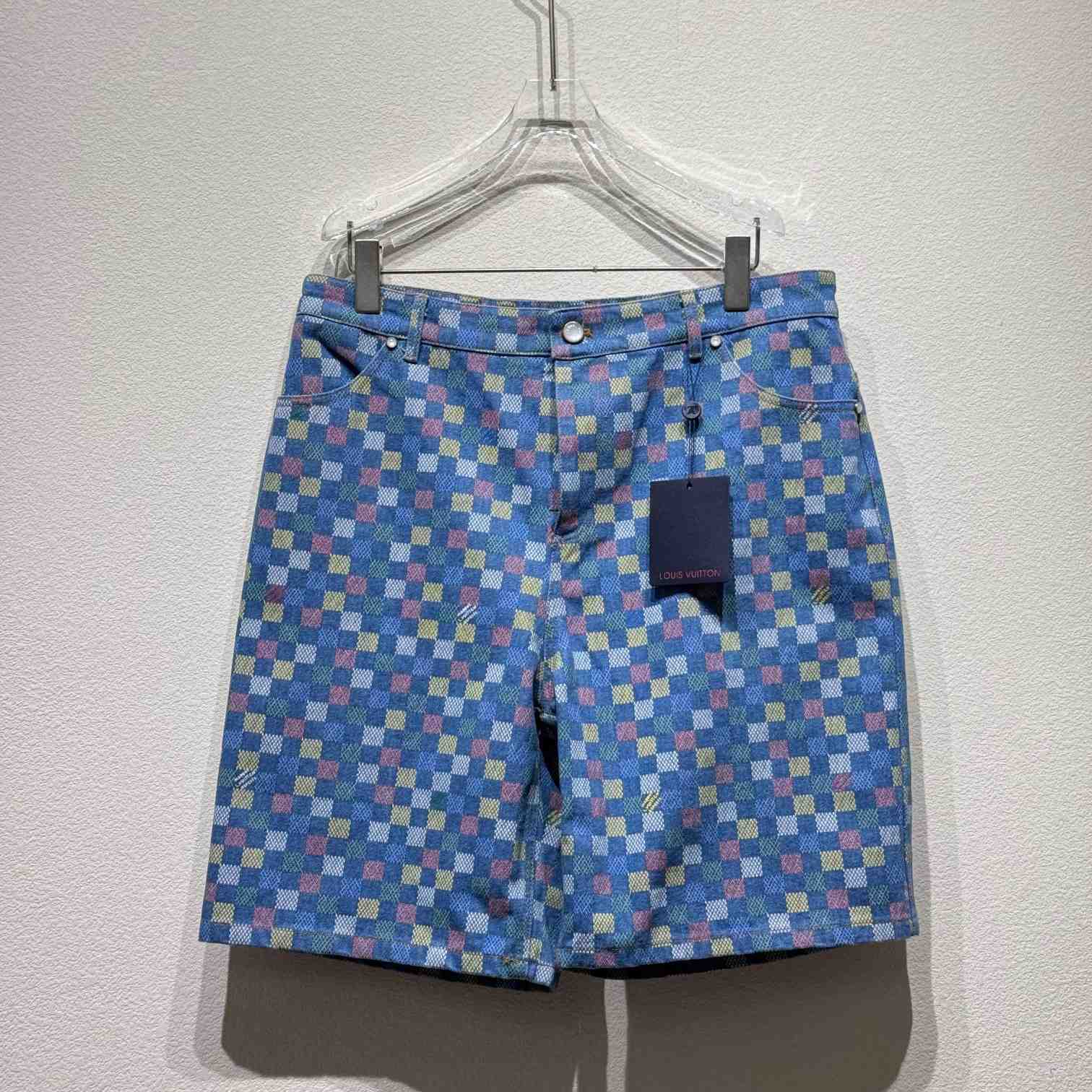 Louis Vuitton Damier Denim Shorts - PerfectKickZ