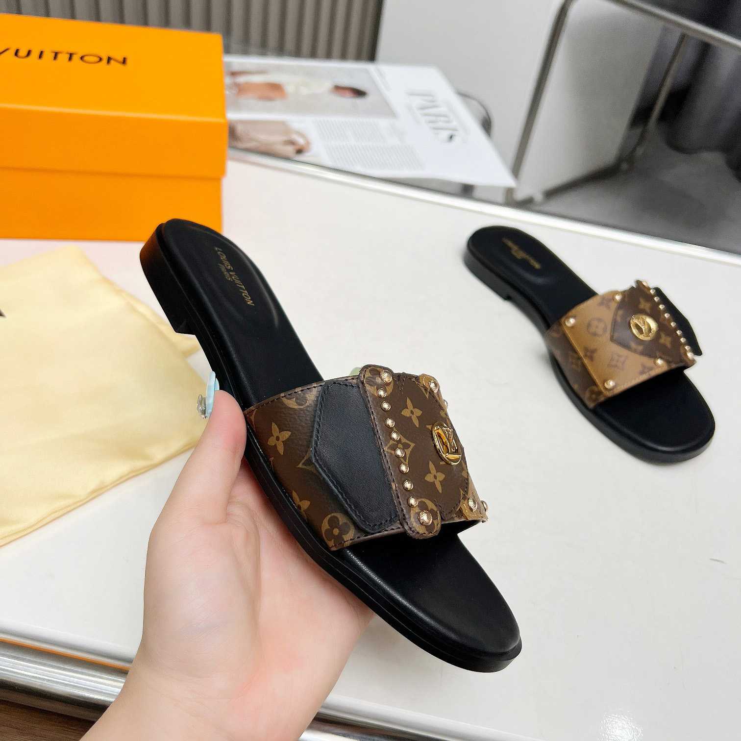 Louis Vuitton LV Frame Flat Mule   1ACXG7 - PerfectKickZ