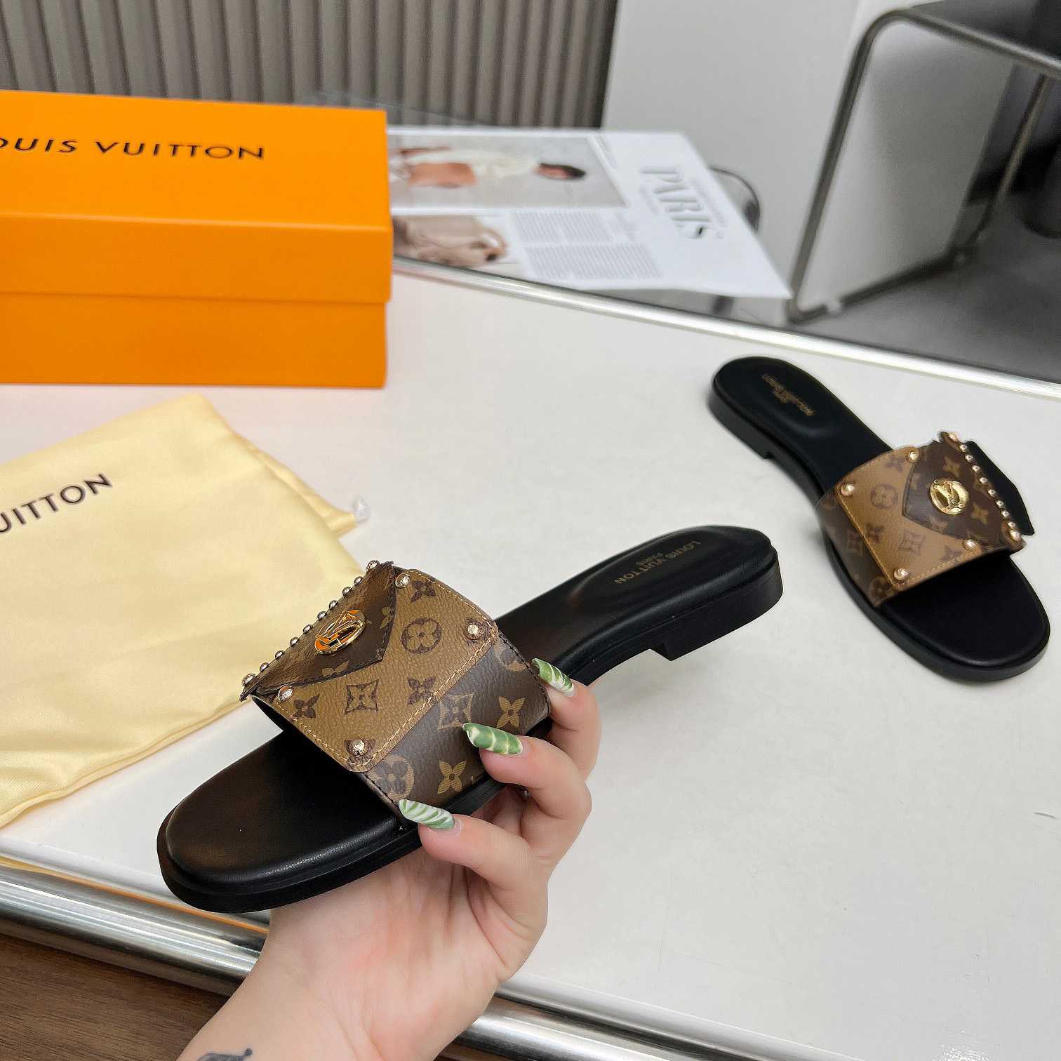 Louis Vuitton LV Frame Flat Mule   1ACXG7 - PerfectKickZ