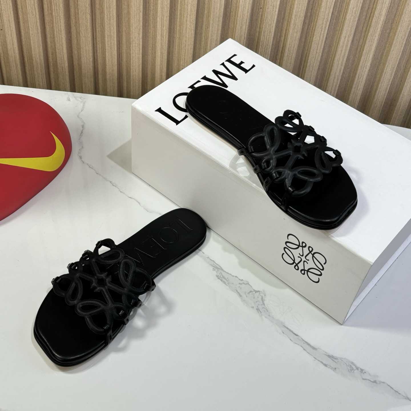 Loewe Petal Anagram Slide In Soft Calfskin - PerfectKickZ