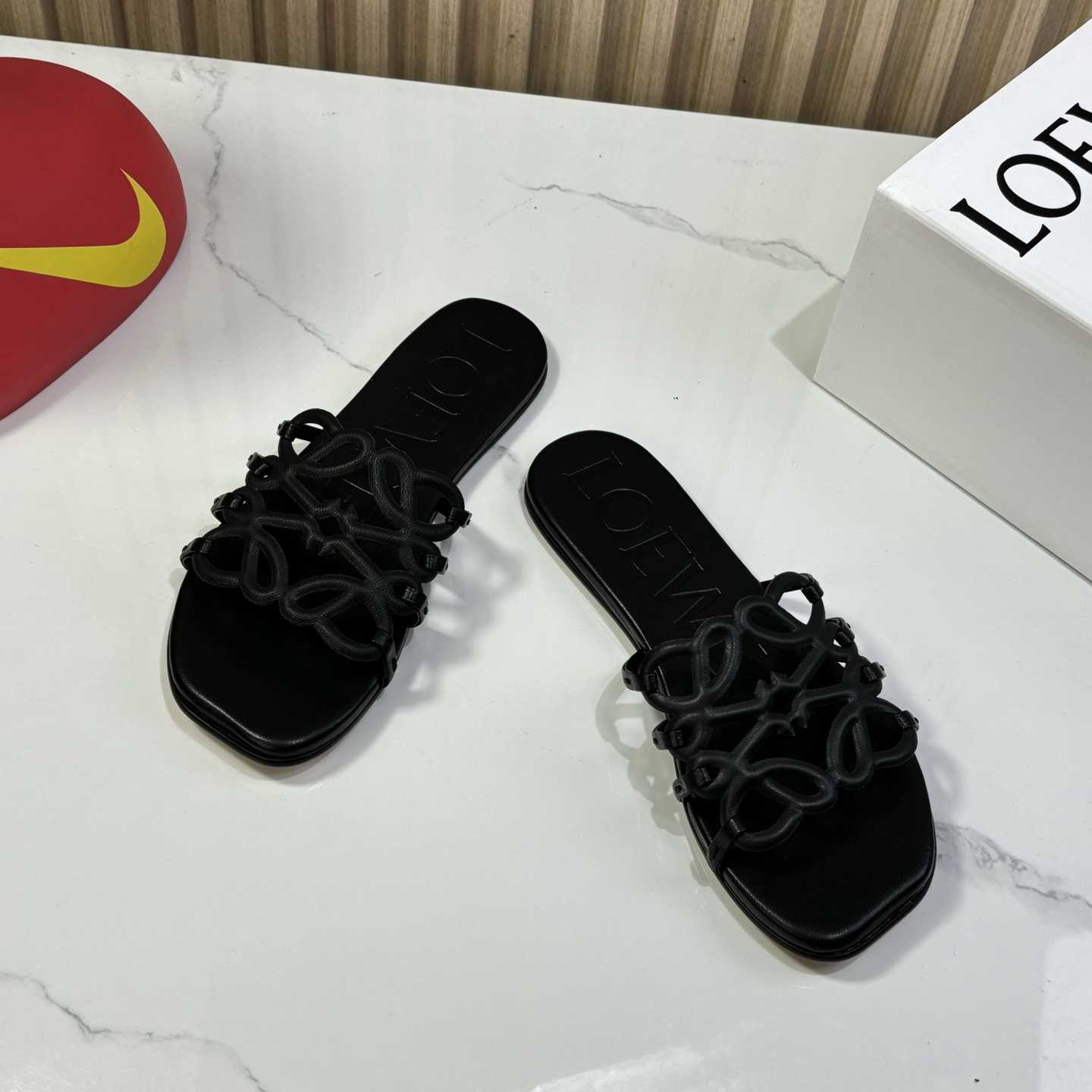 Loewe Petal Anagram Slide In Soft Calfskin - PerfectKickZ