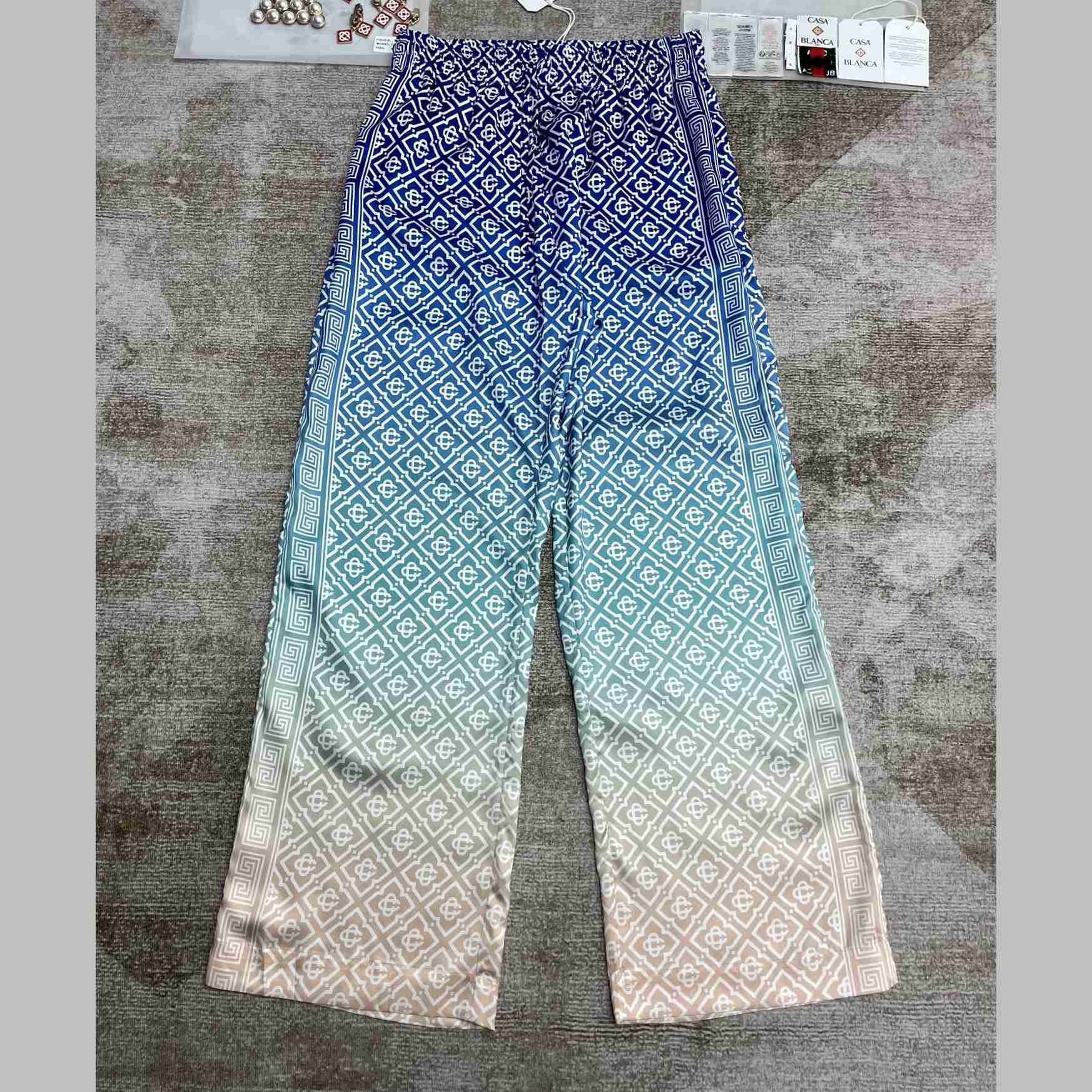 Casablanca Logo-monogrammed Dégradé Silk Trousers  CA3529 - PerfectKickZ