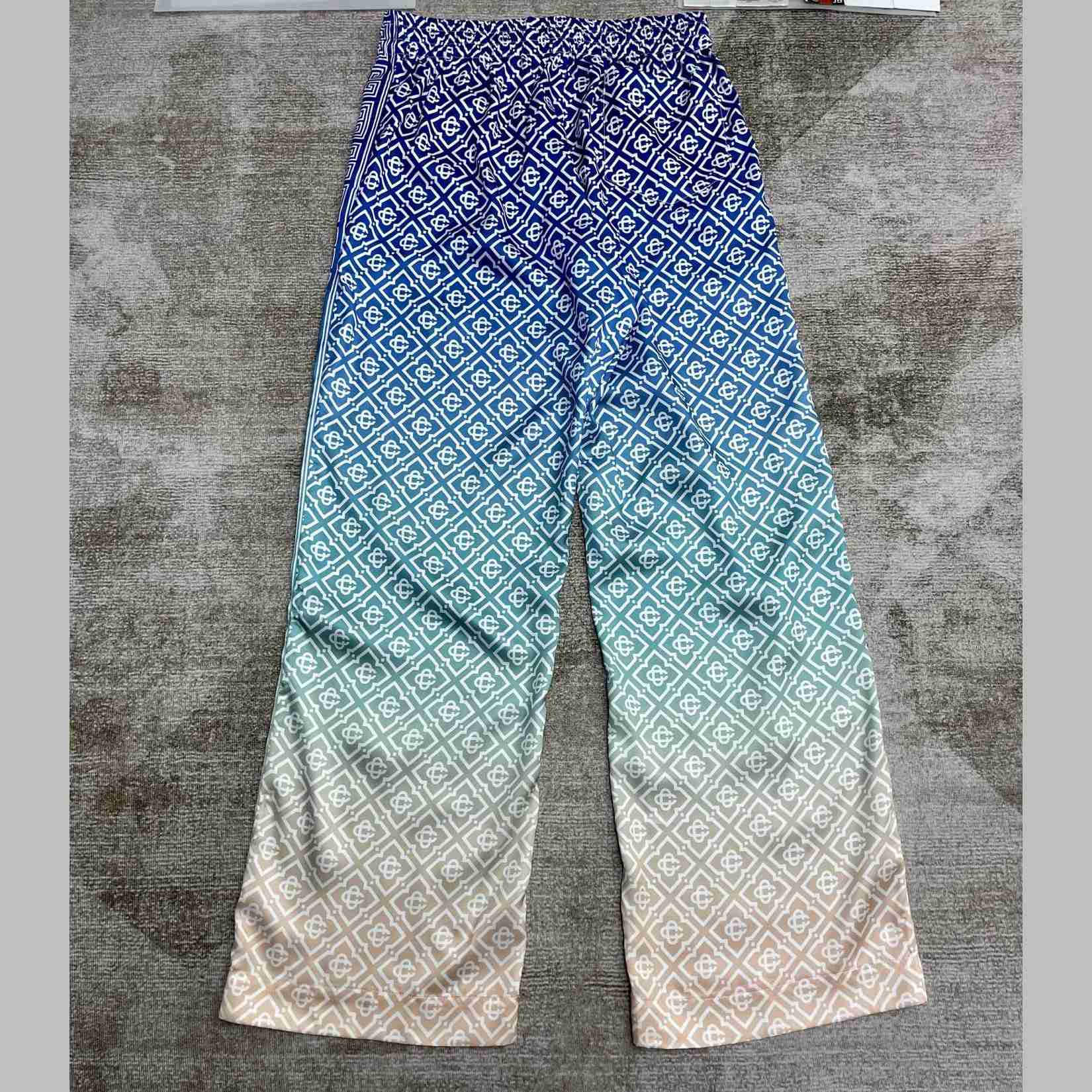 Casablanca Logo-monogrammed Dégradé Silk Trousers  CA3529 - PerfectKickZ