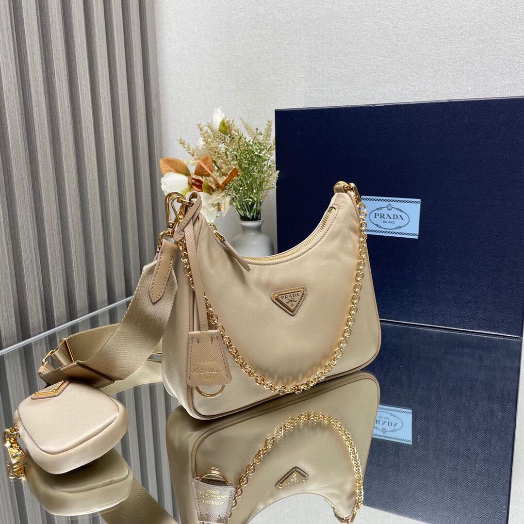 Prada Re-Edition 2005 Re-Nylon And Saffiano Leather Bag With Charm - PerfectKickZ