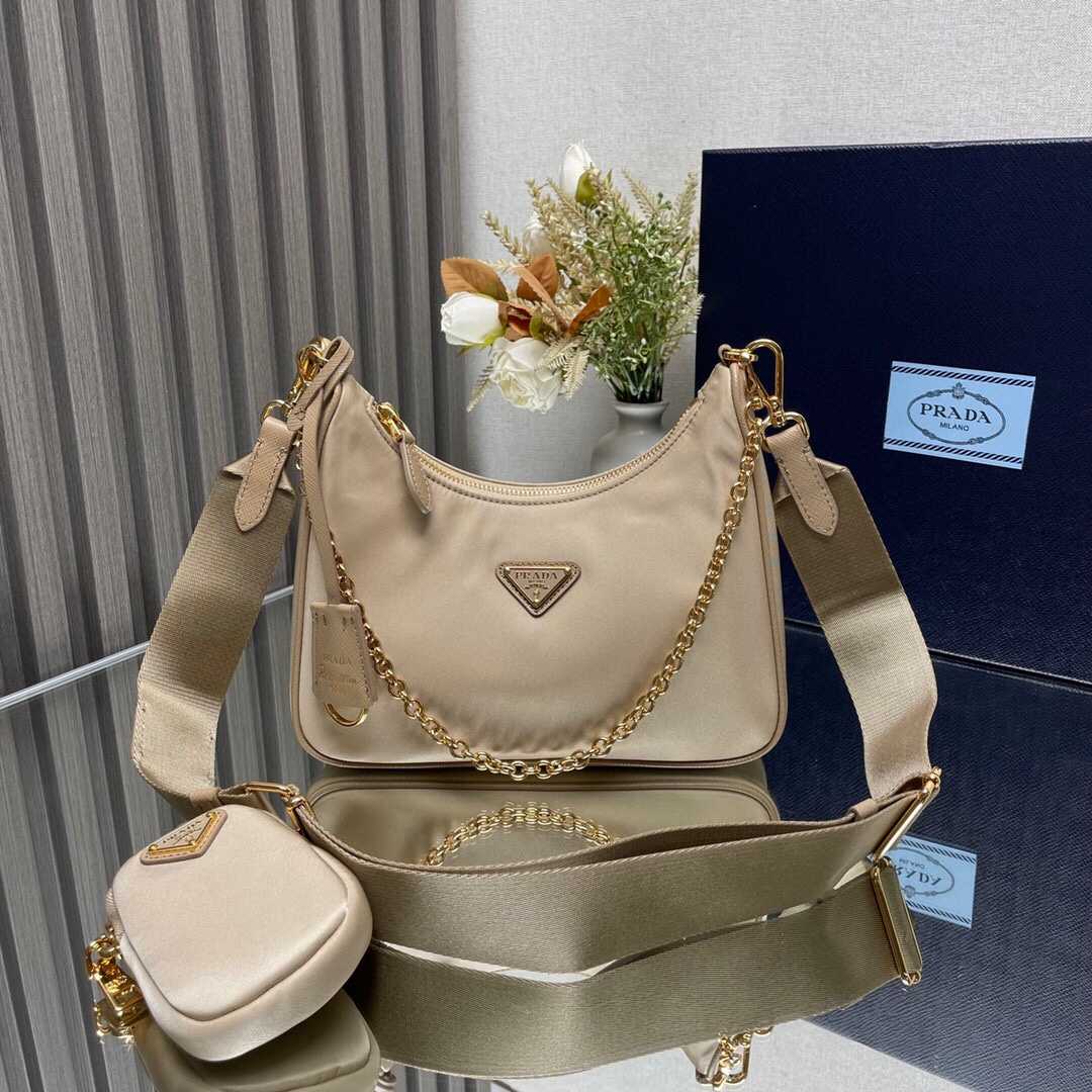 Prada Re-Edition 2005 Re-Nylon And Saffiano Leather Bag With Charm - PerfectKickZ