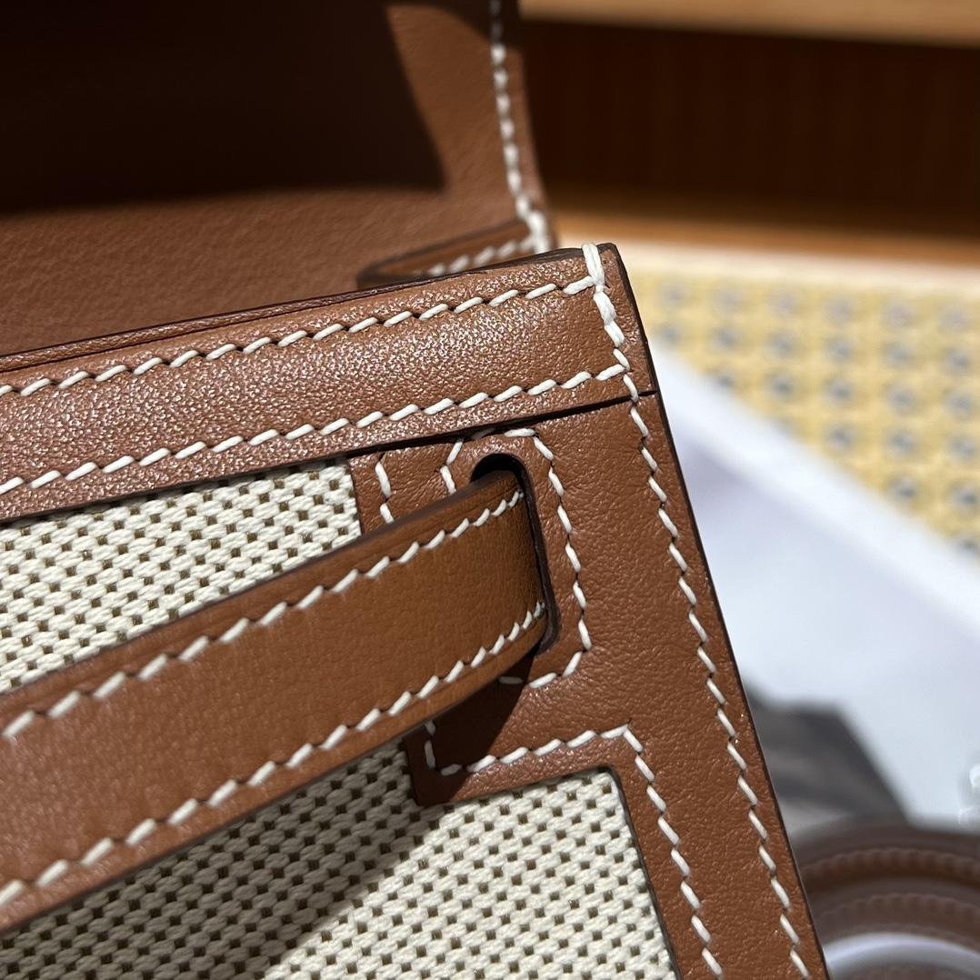 Hermes Vintage Toile & Barenia Kelly 25 - PerfectKickZ