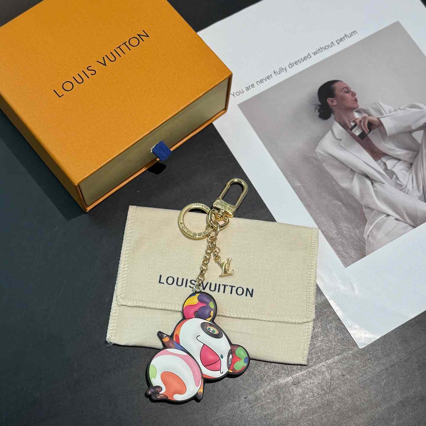 Louis Vuitton LV x TM Superflat Panda Key Holder   M02467 - PerfectKickZ