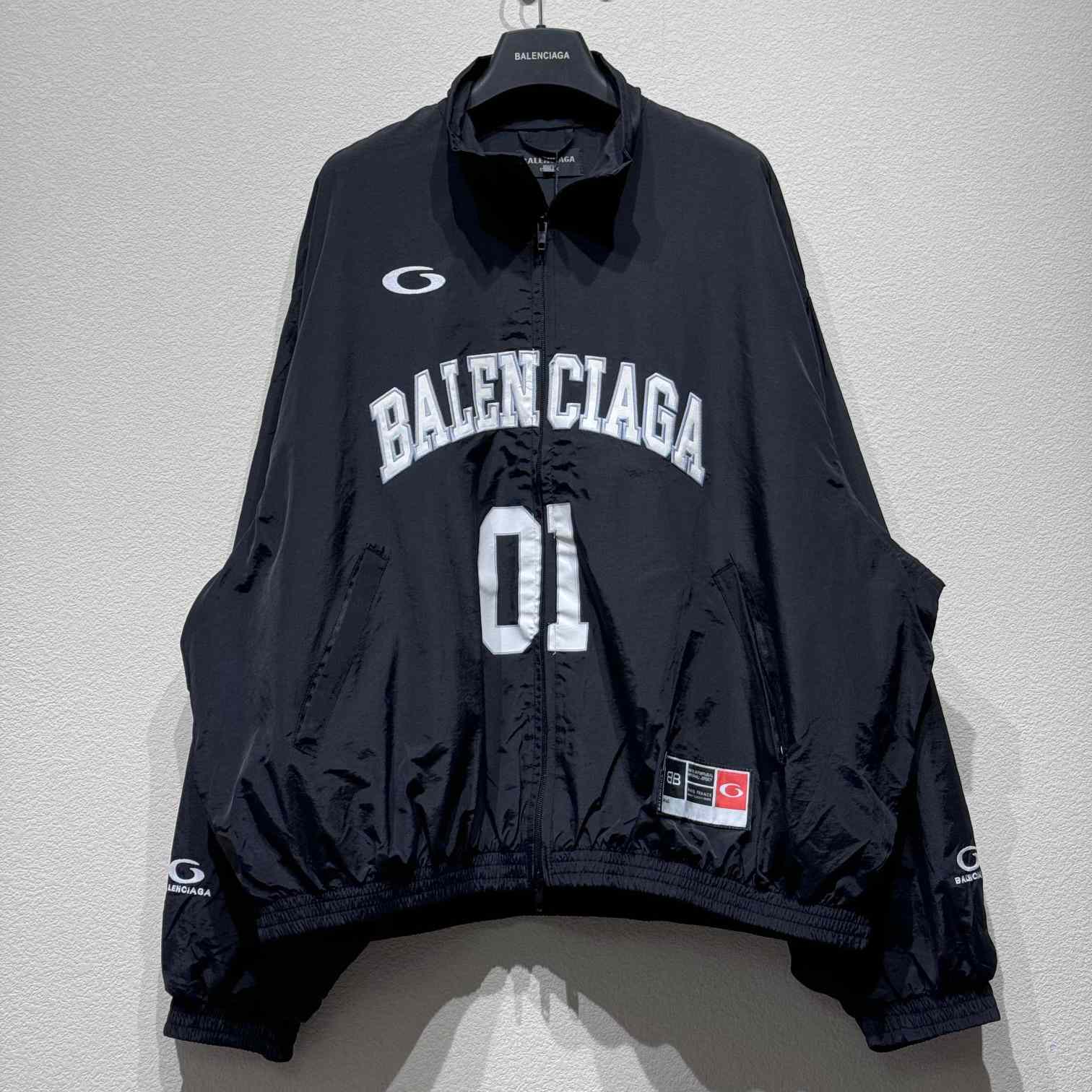 Balenciaga Basketball Series - Tracksuit Jacket In Black - PerfectKickZ