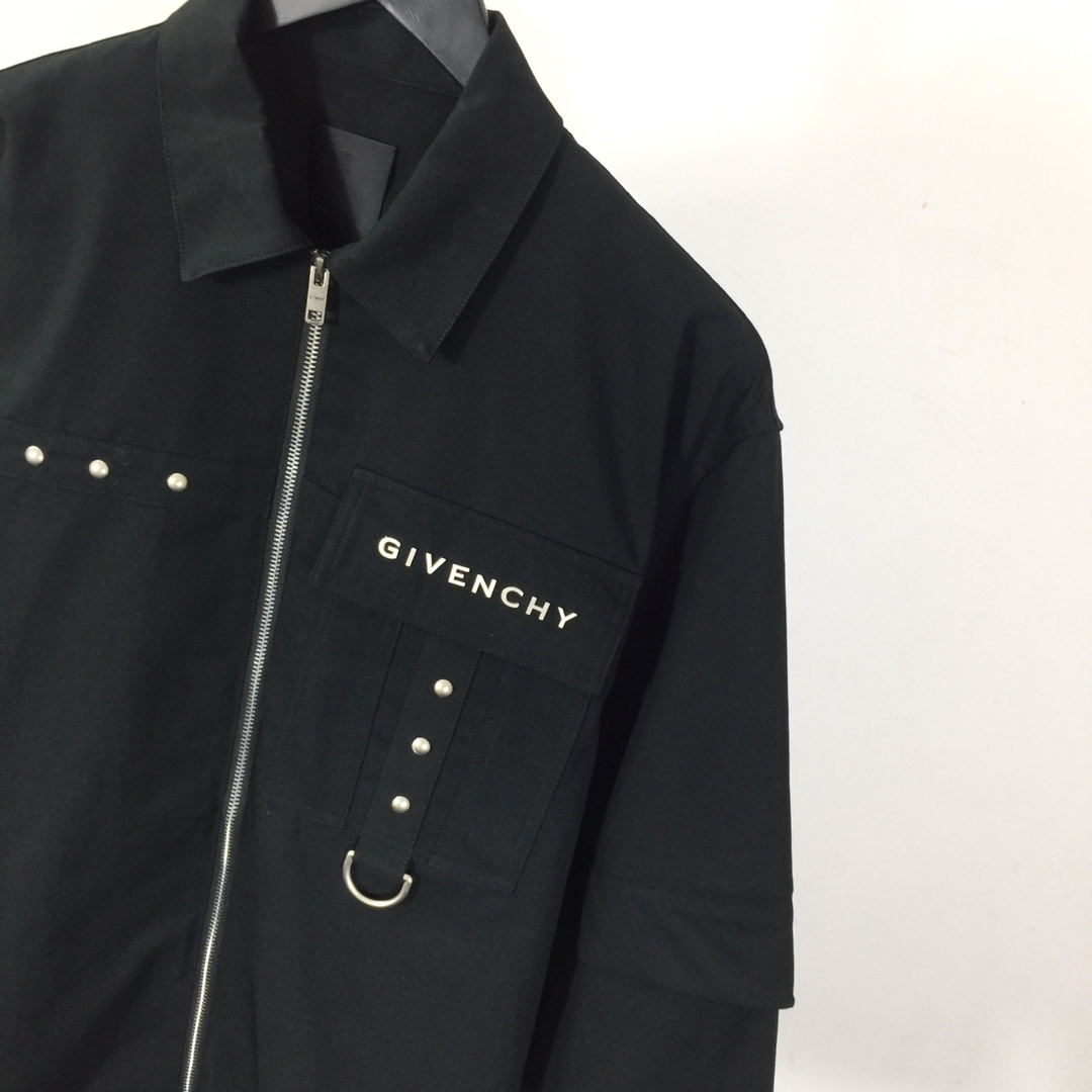 Givenchy Zip-up Cotton Shirt - PerfectKickZ