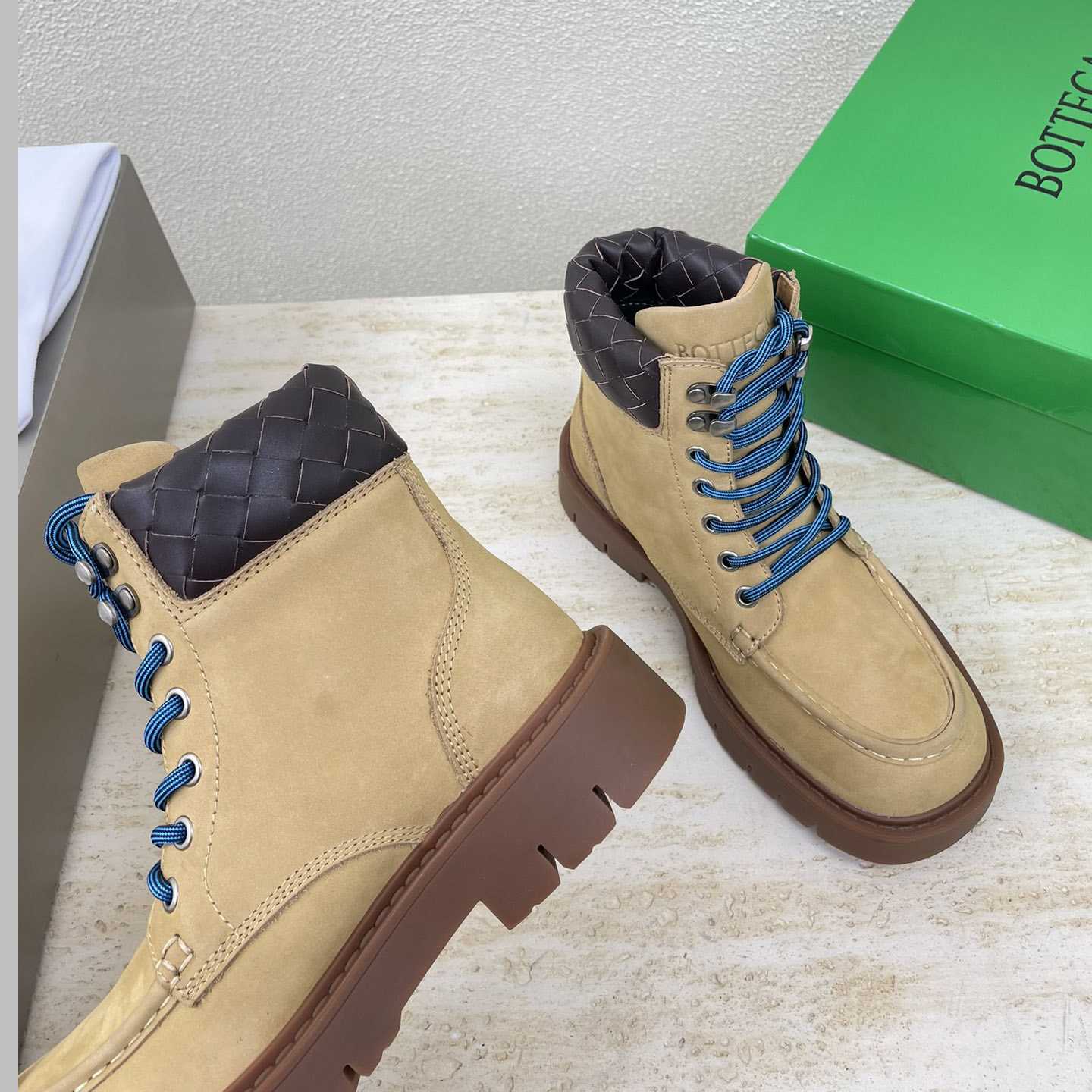 Bottega Veneta Haddock Lace-Up Ankle Boot - PerfectKickZ