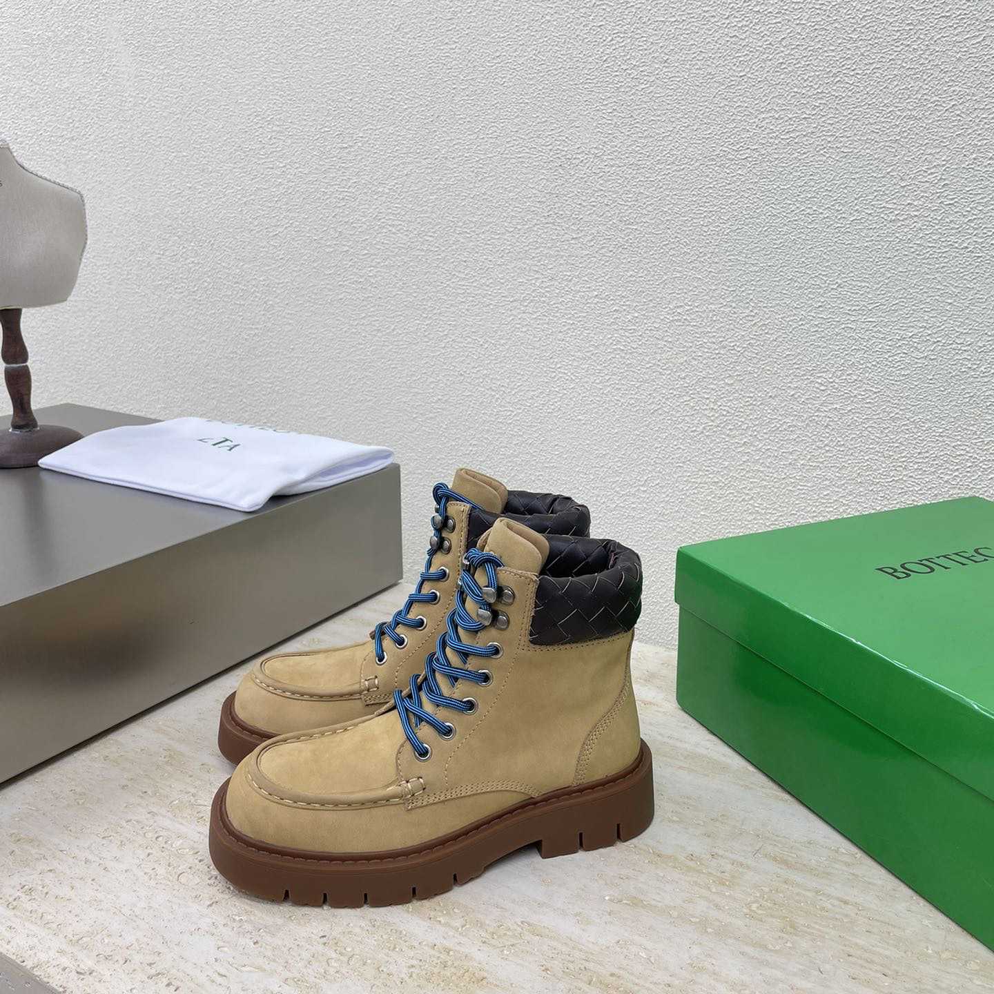 Bottega Veneta Haddock Lace-Up Ankle Boot - PerfectKickZ