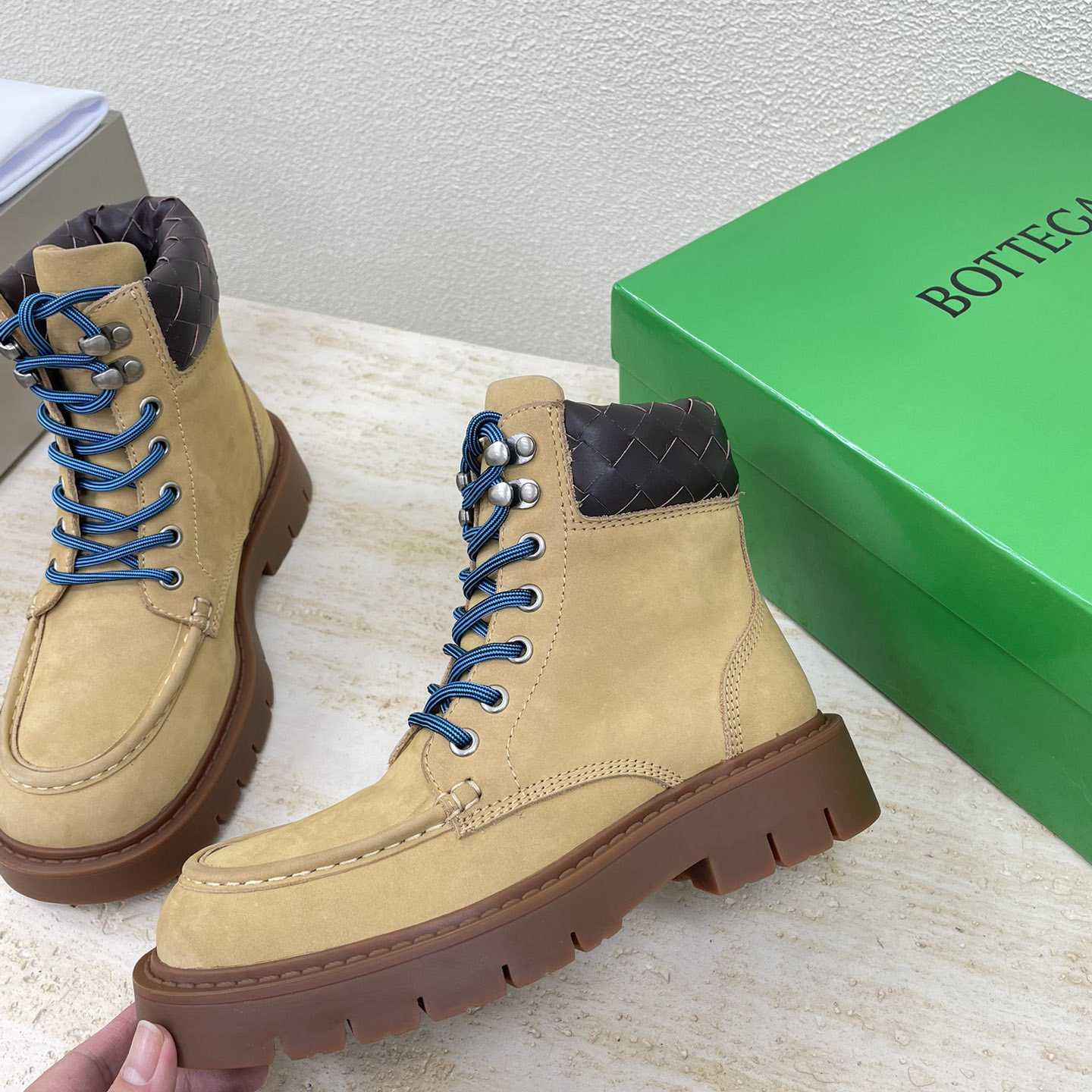 Bottega Veneta Haddock Lace-Up Ankle Boot - PerfectKickZ