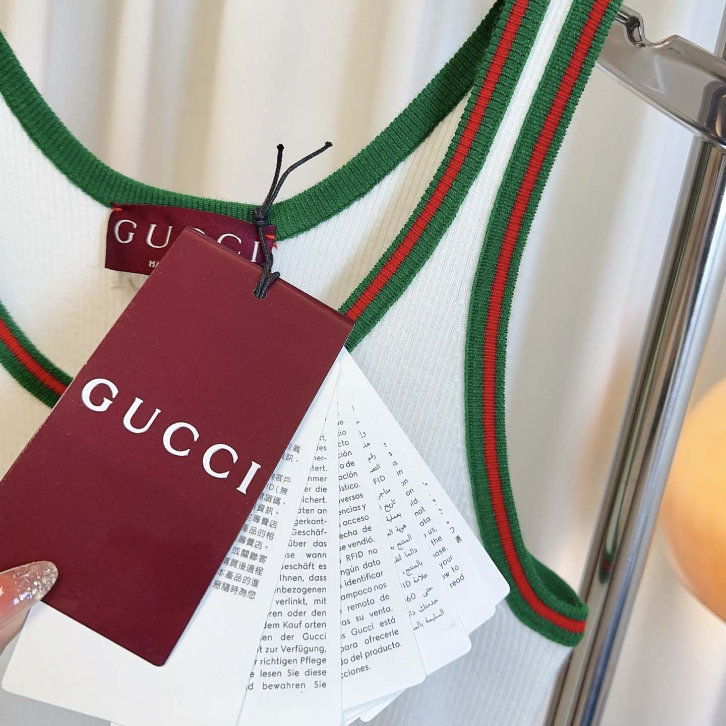 Gucci Cotton Tank Top With Web - PerfectKickZ