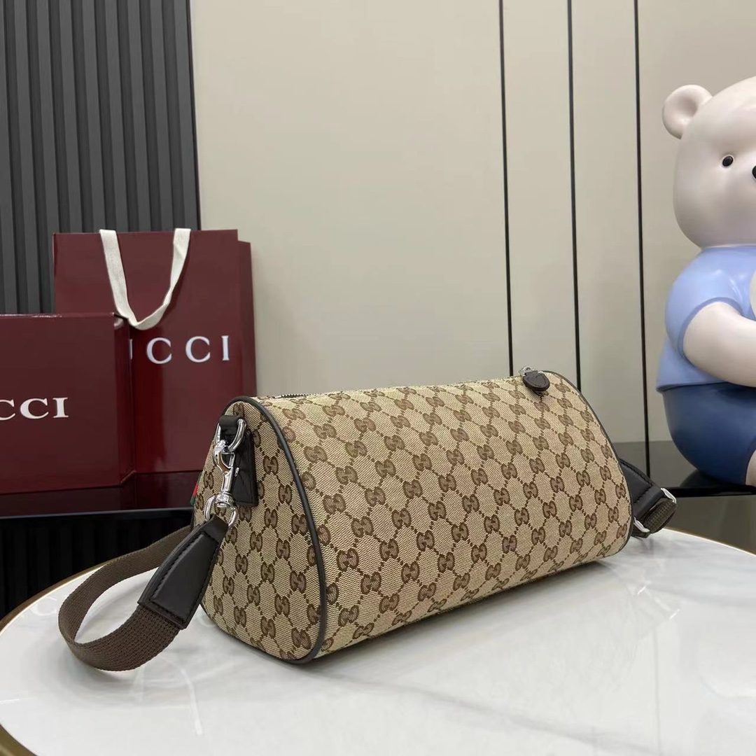 Gucci GG Canvas Small Cylinder Bag - PerfectKickZ